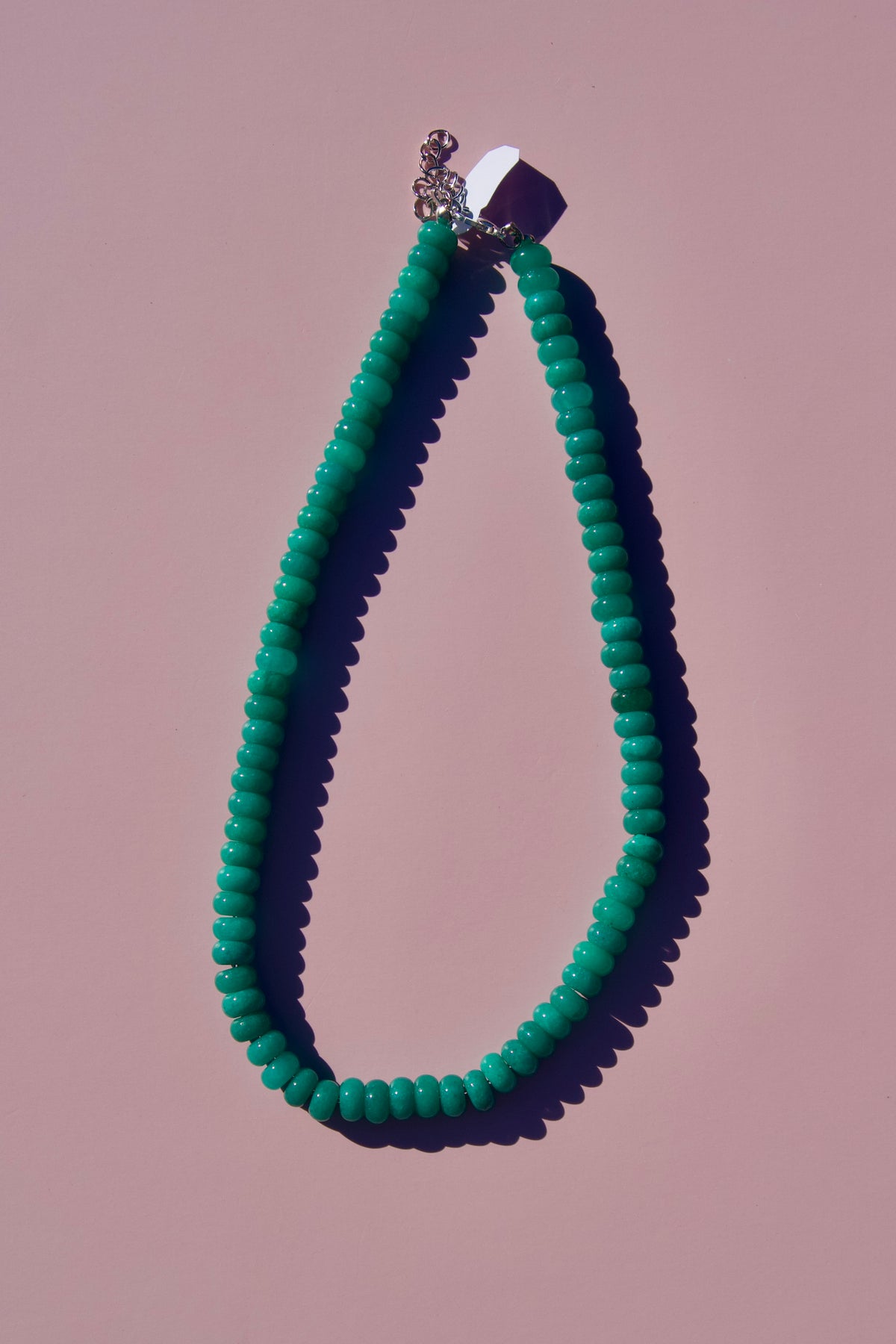 Teal beaded necklace