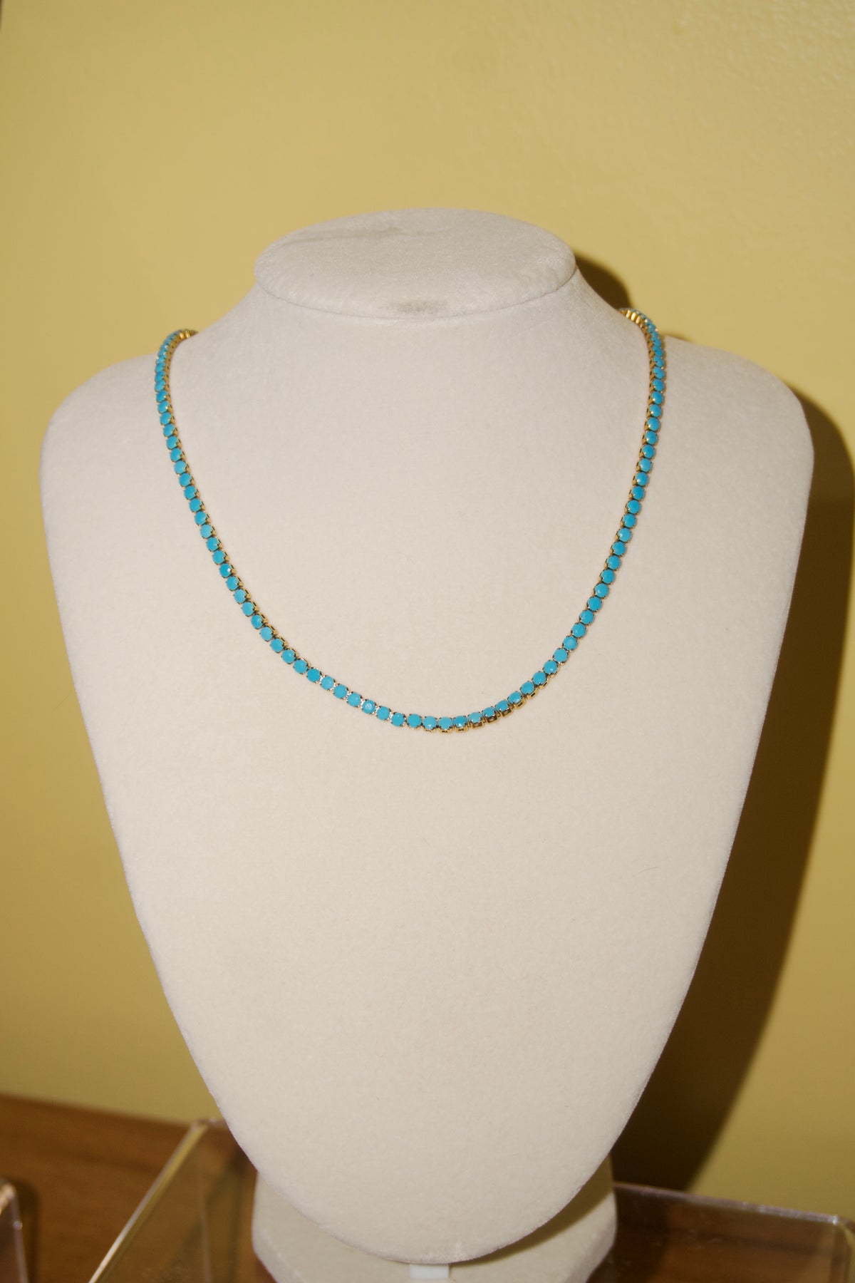 Turquoise tennis necklace