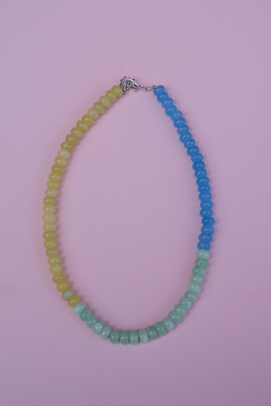 Lemon Jade+Seafoam+Azul necklace