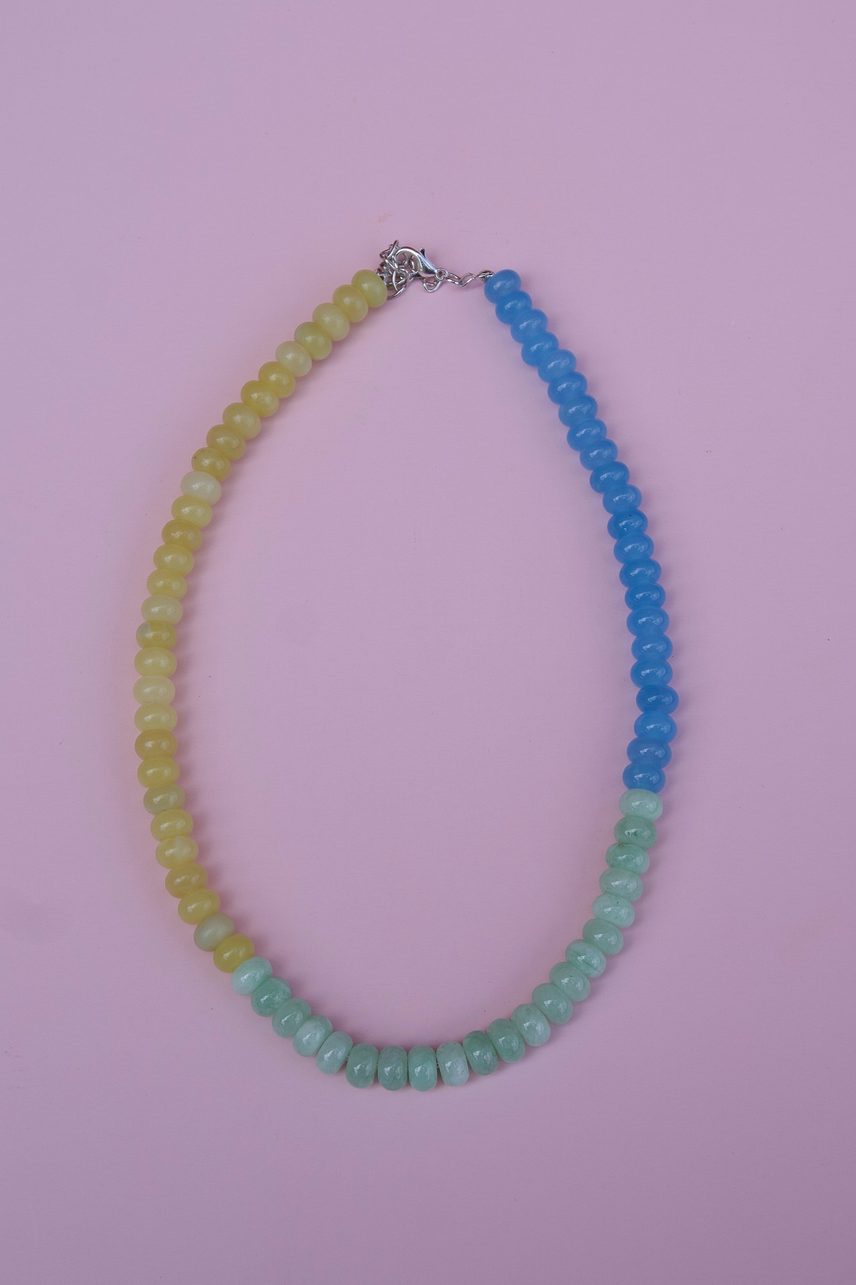 Lemon Jade+Seafoam+Azul necklace