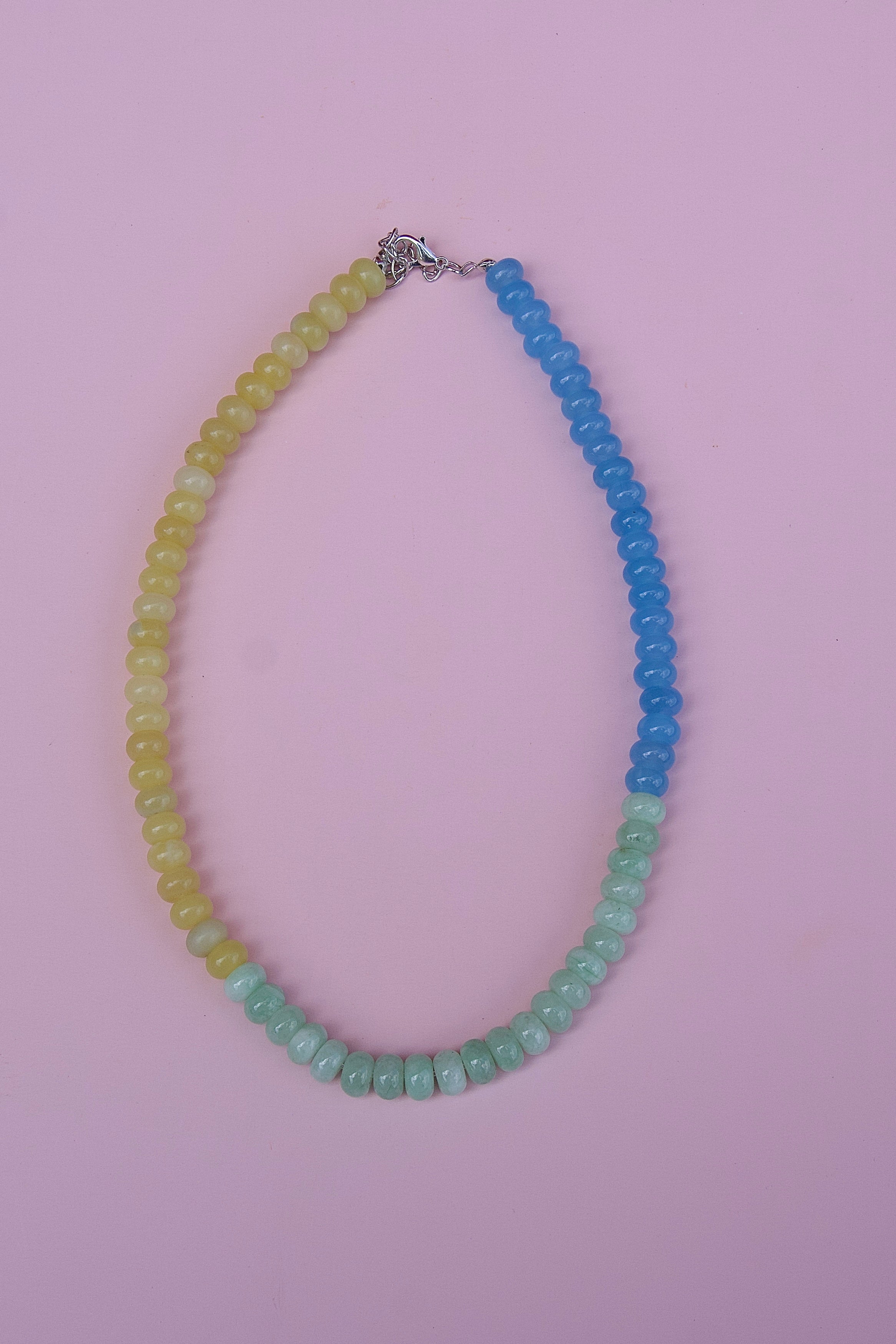 Lemon Jade+Seafoam+Azul necklace