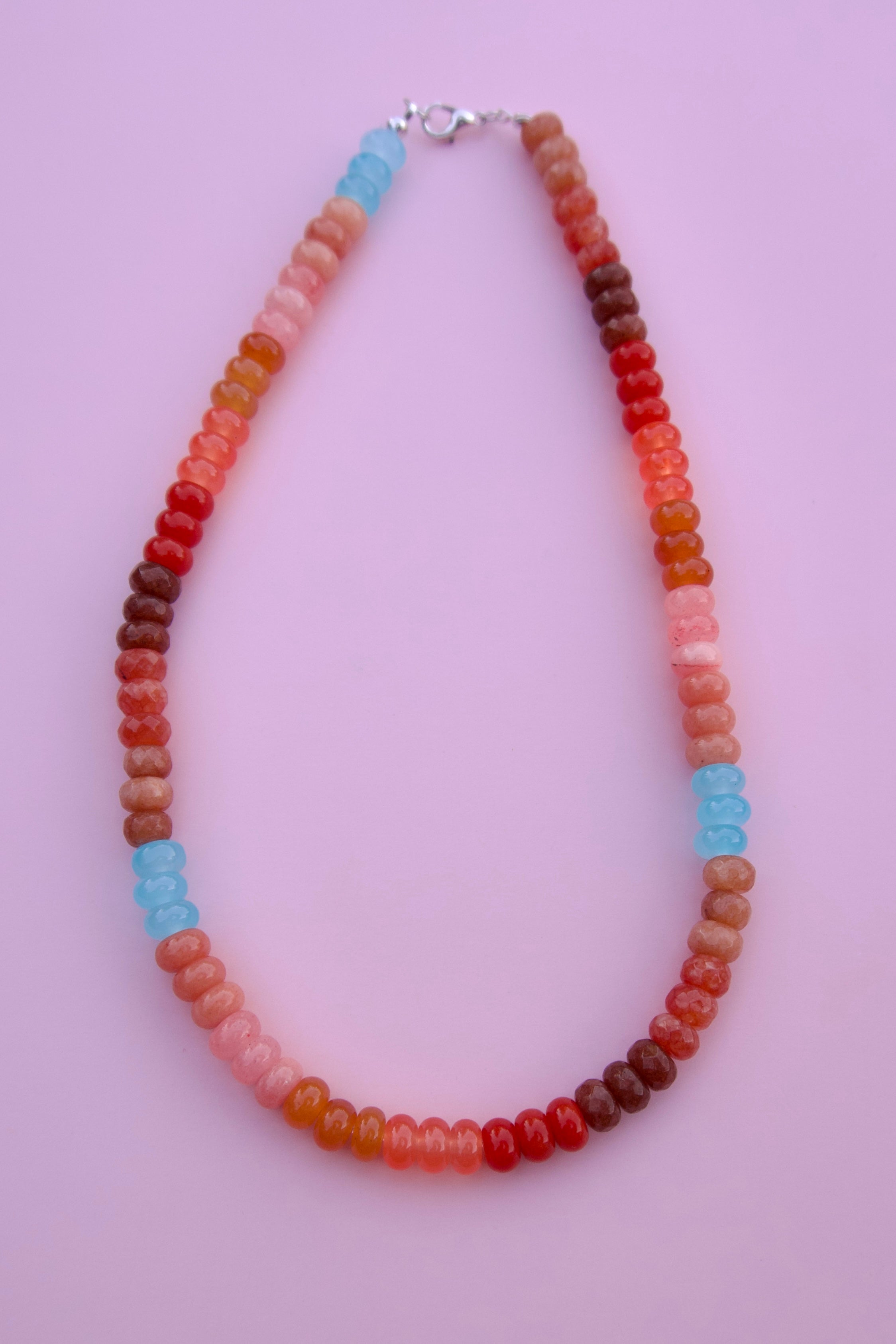 Earth tone multicolor necklace