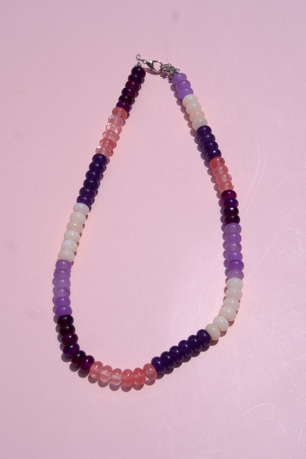Lavender+cream necklace
