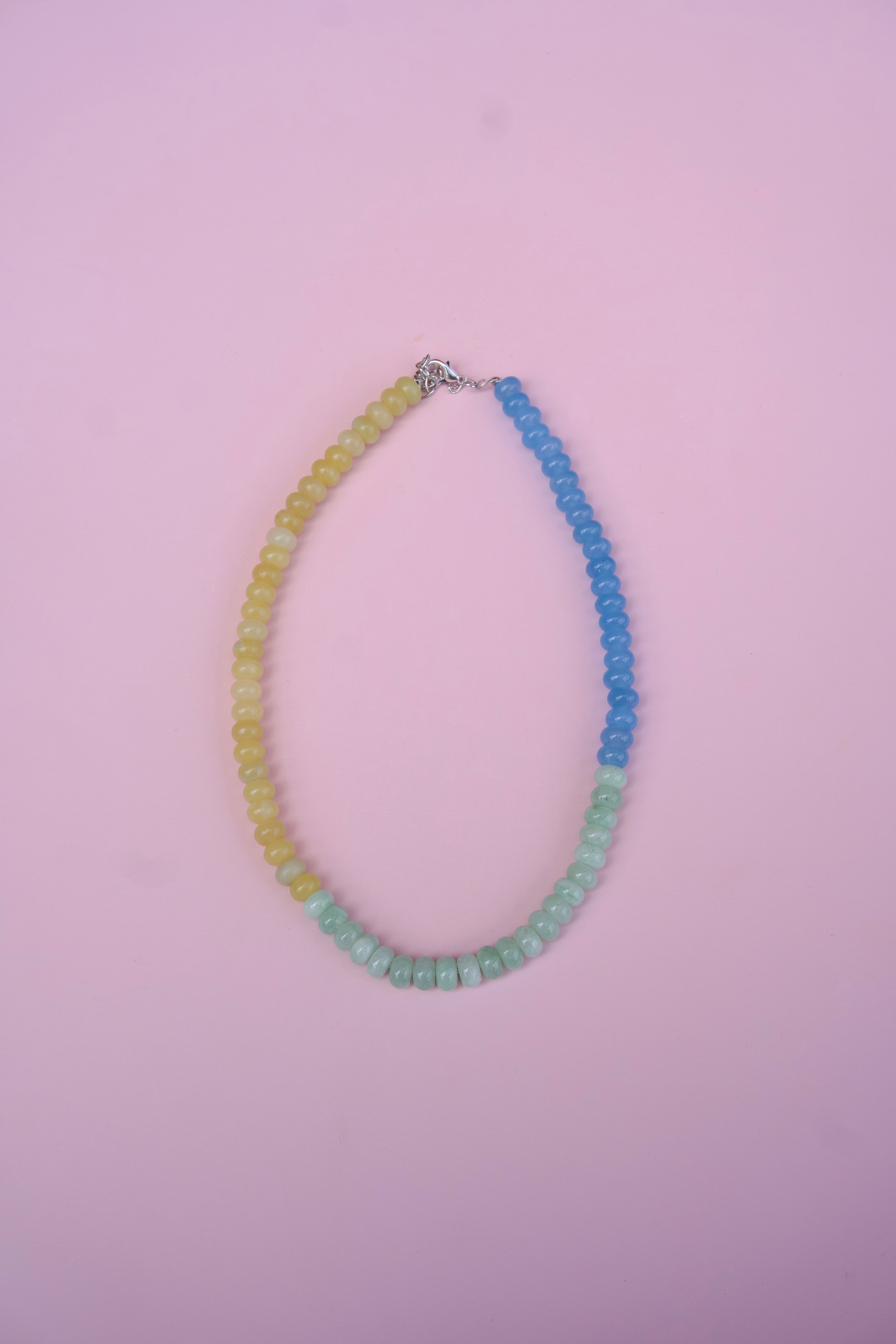 Lemon Jade+Seafoam+Azul necklace