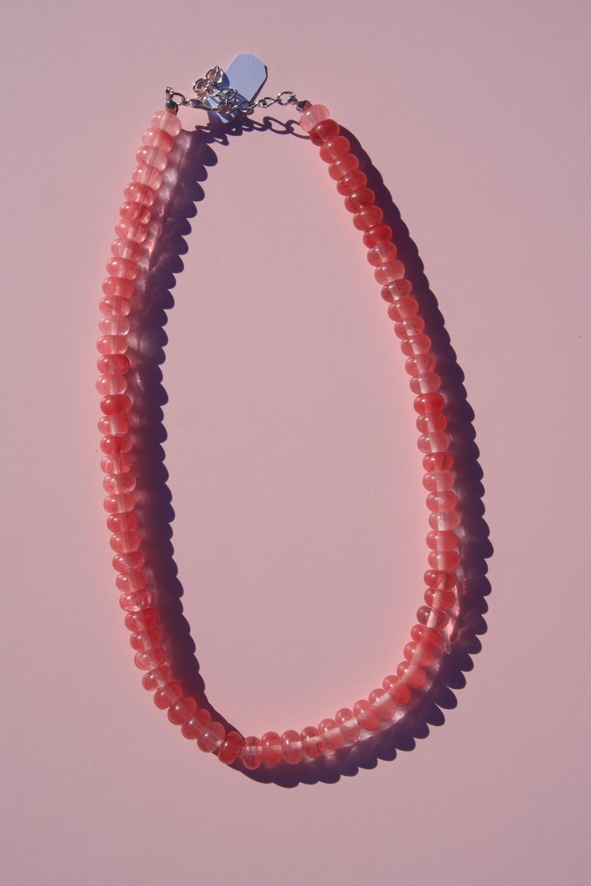 Cherry quartz necklace