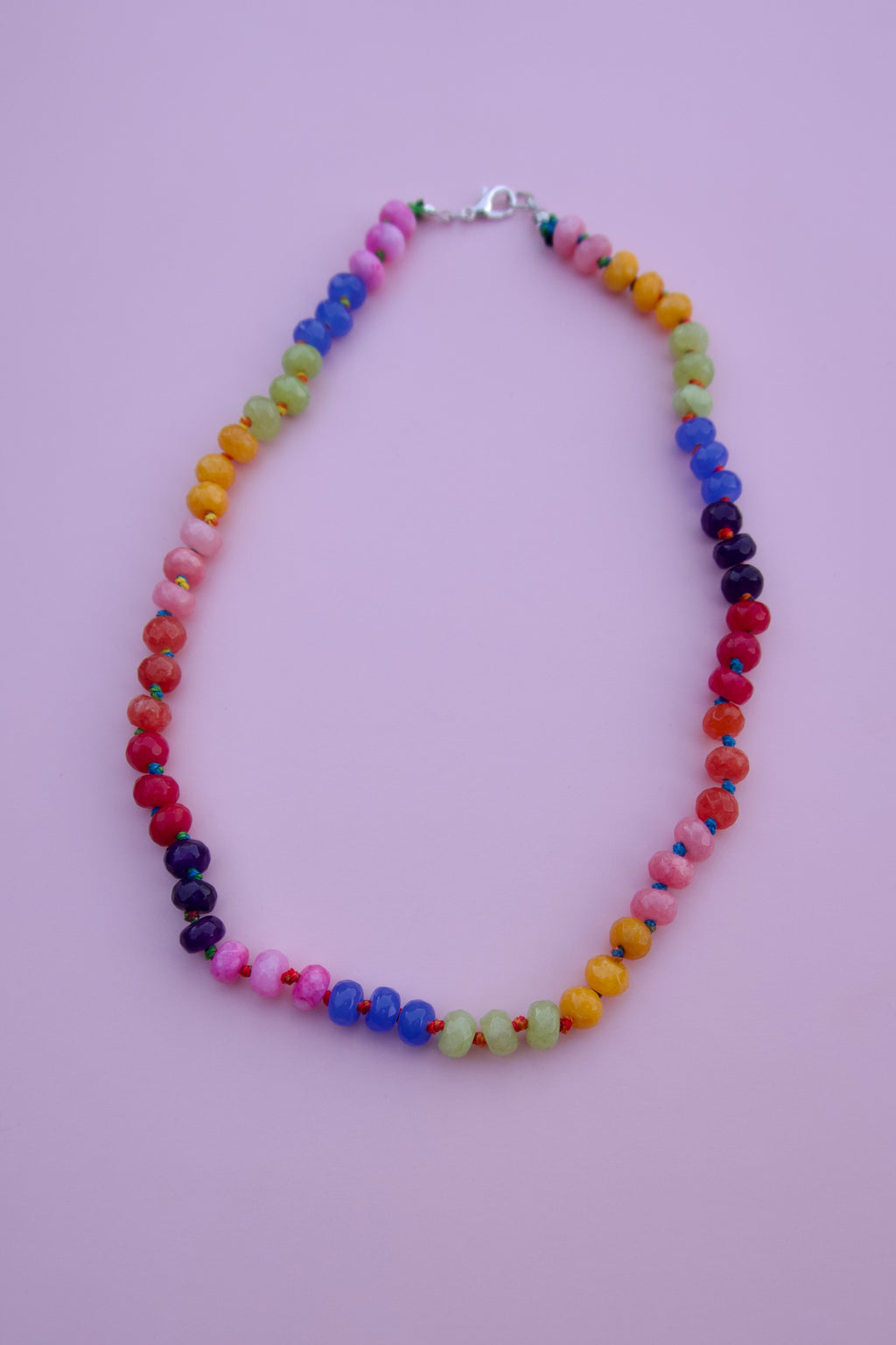 Multicolor gemstone necklace
