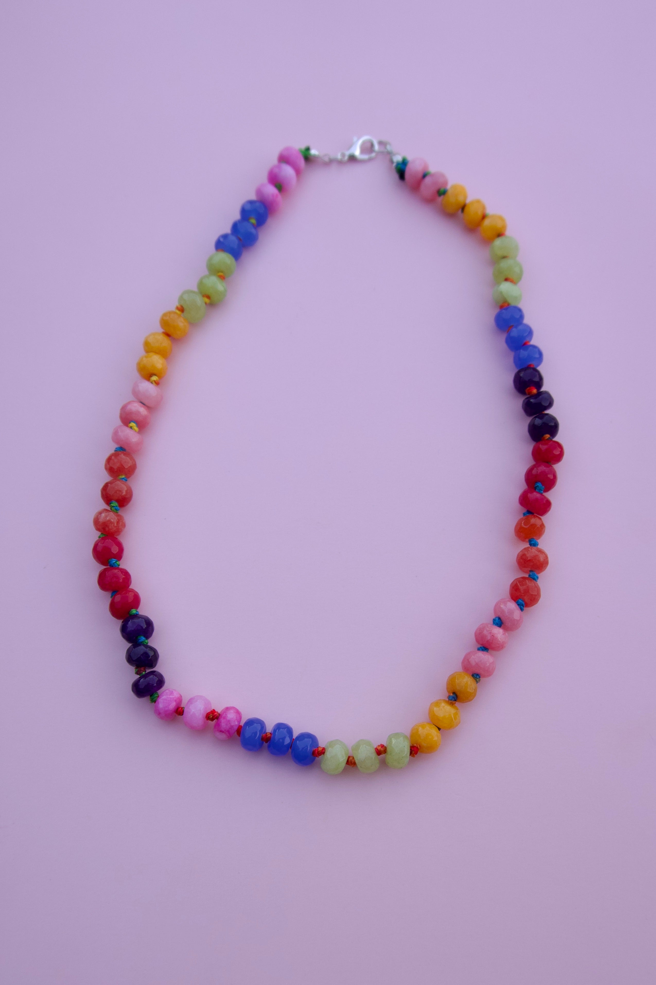 Multicolor gemstone necklace