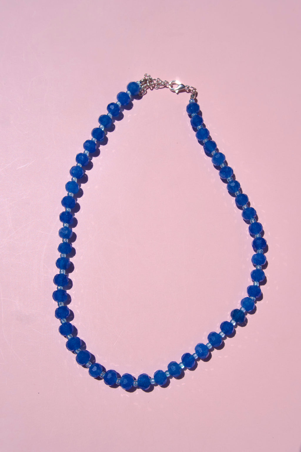 Royal Blue beaded necklace