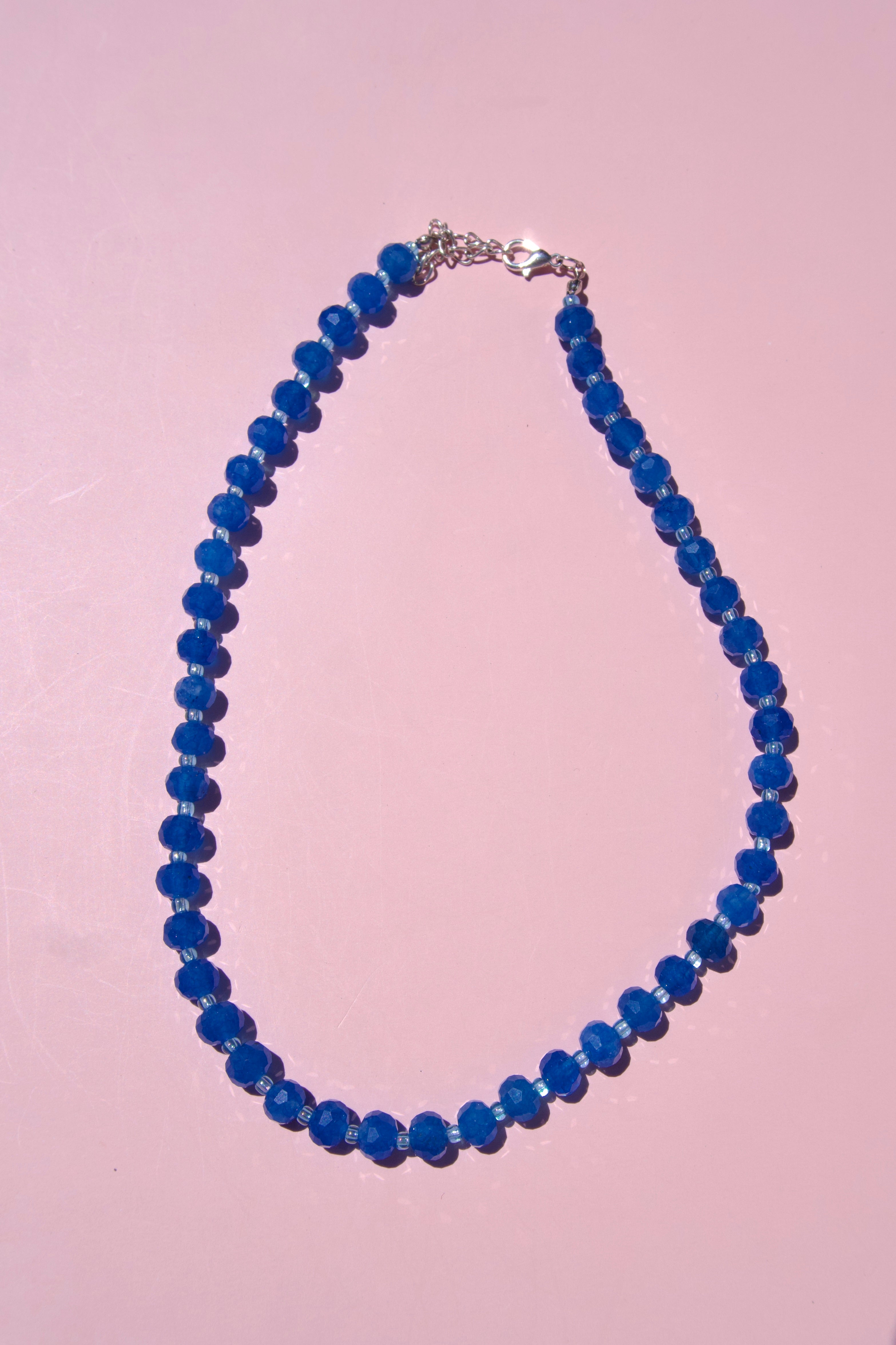 Royal Blue beaded necklace