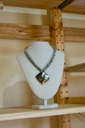 Dalmatian Jasper necklace with vintage pendant