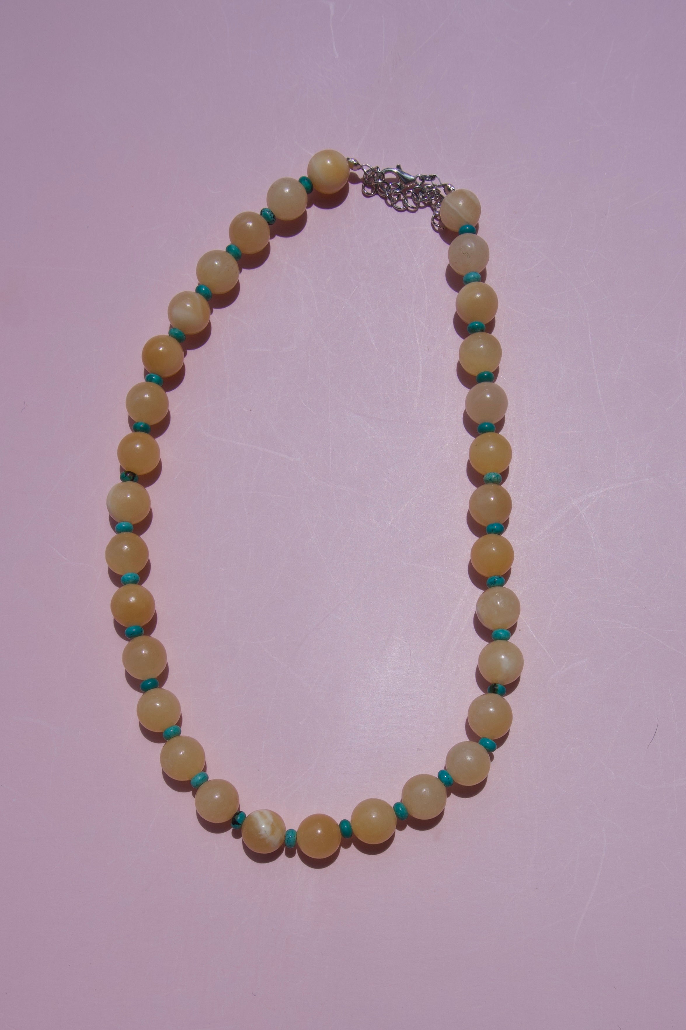 Butter Yellow + Turquoise necklace