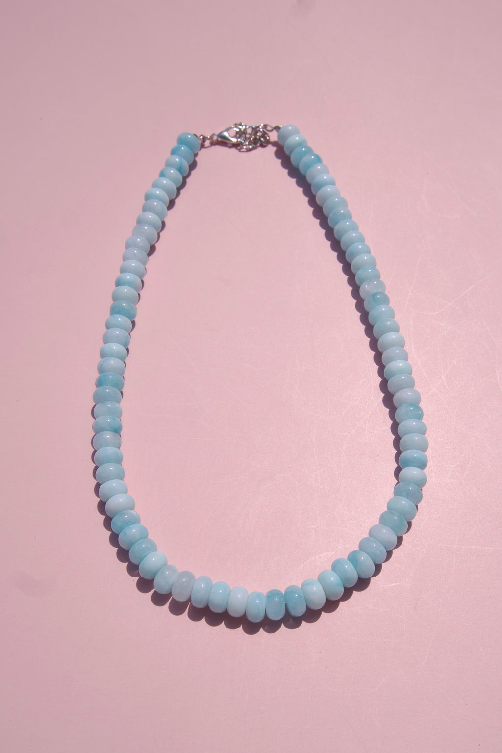 Light blue marble necklace