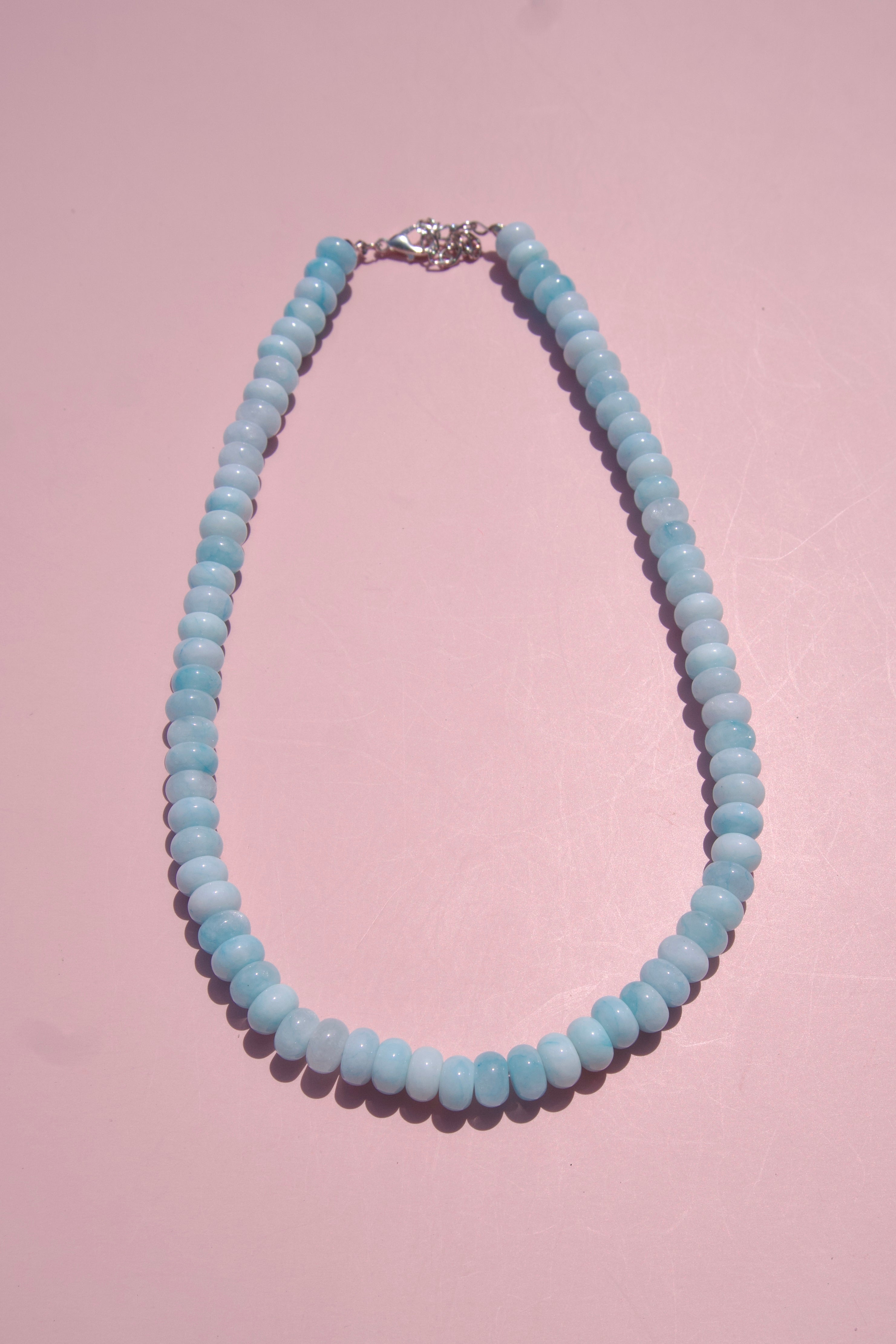 Light blue marble necklace