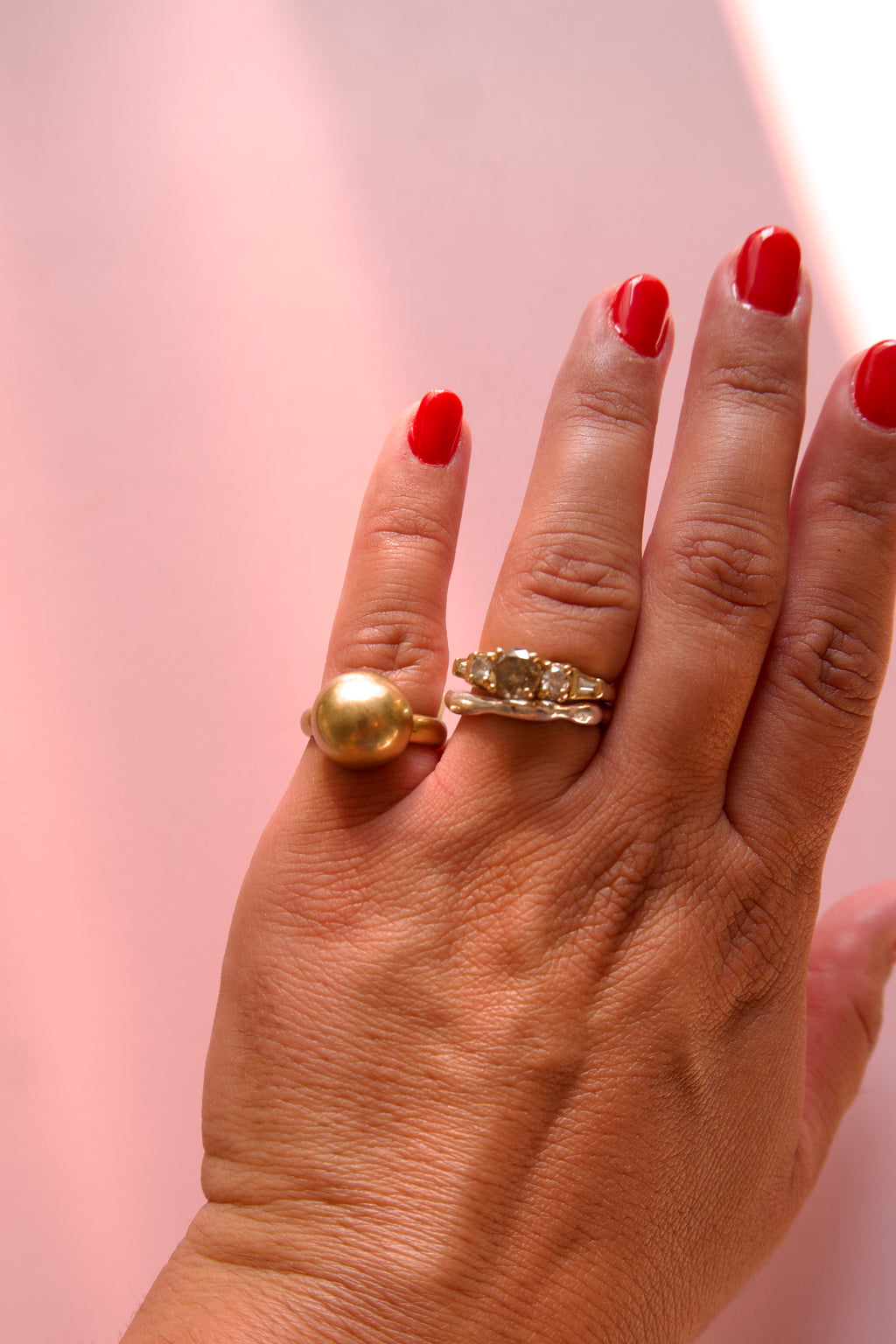 Gold dome ring