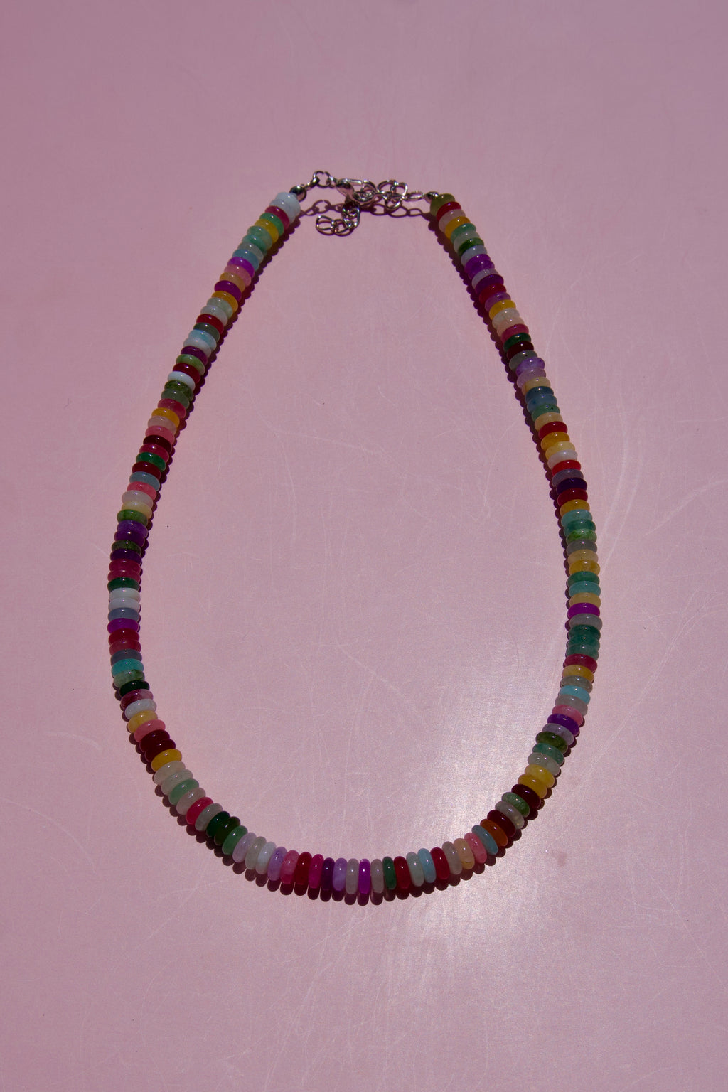 Petite deep multicolor necklace