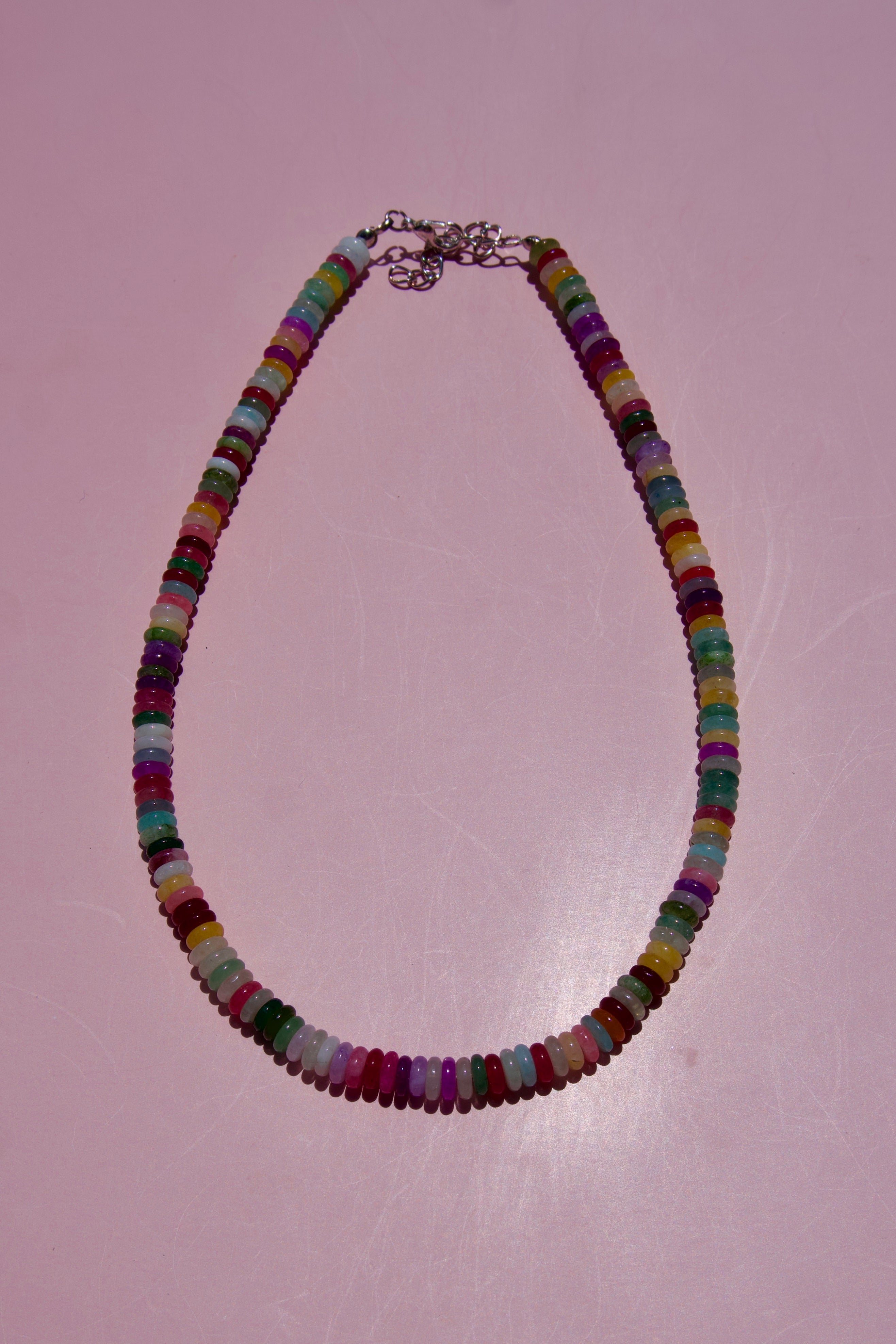 Petite deep multicolor necklace