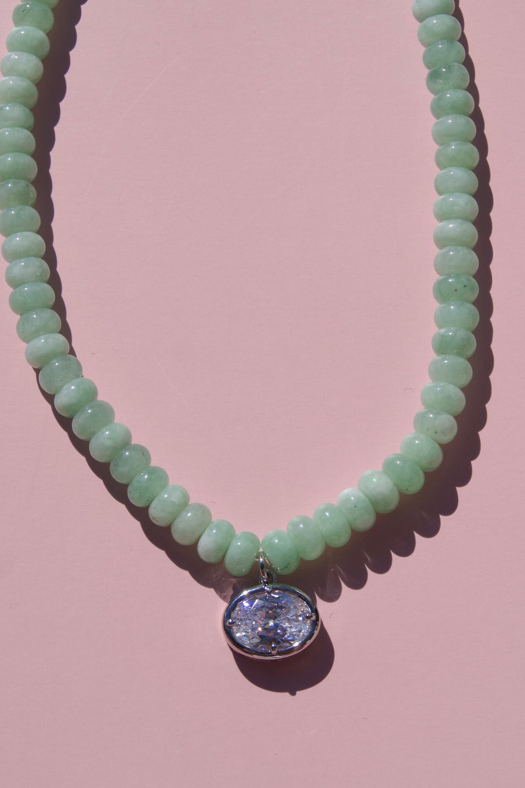 Mint charm necklace