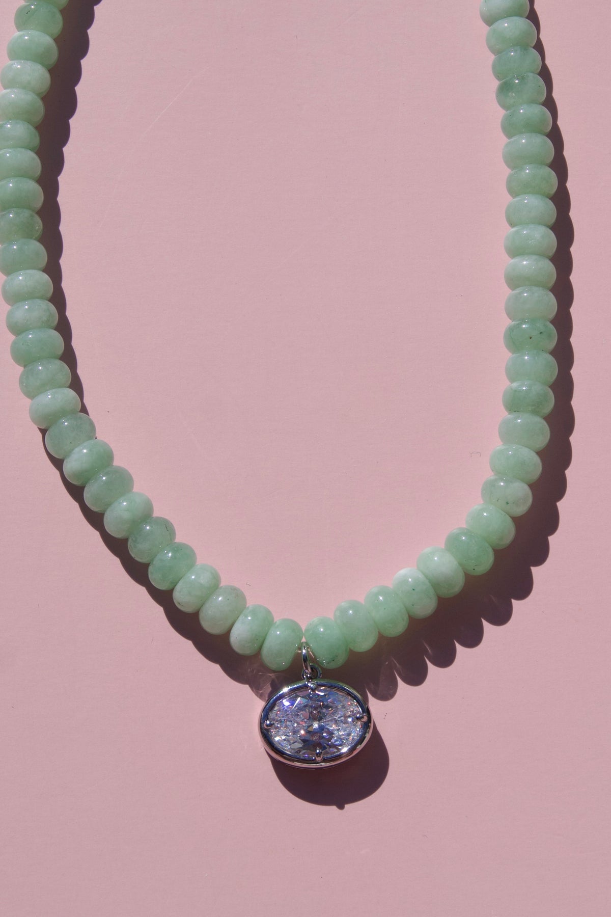Mint charm necklace