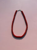 Burnt orange beaded necklace