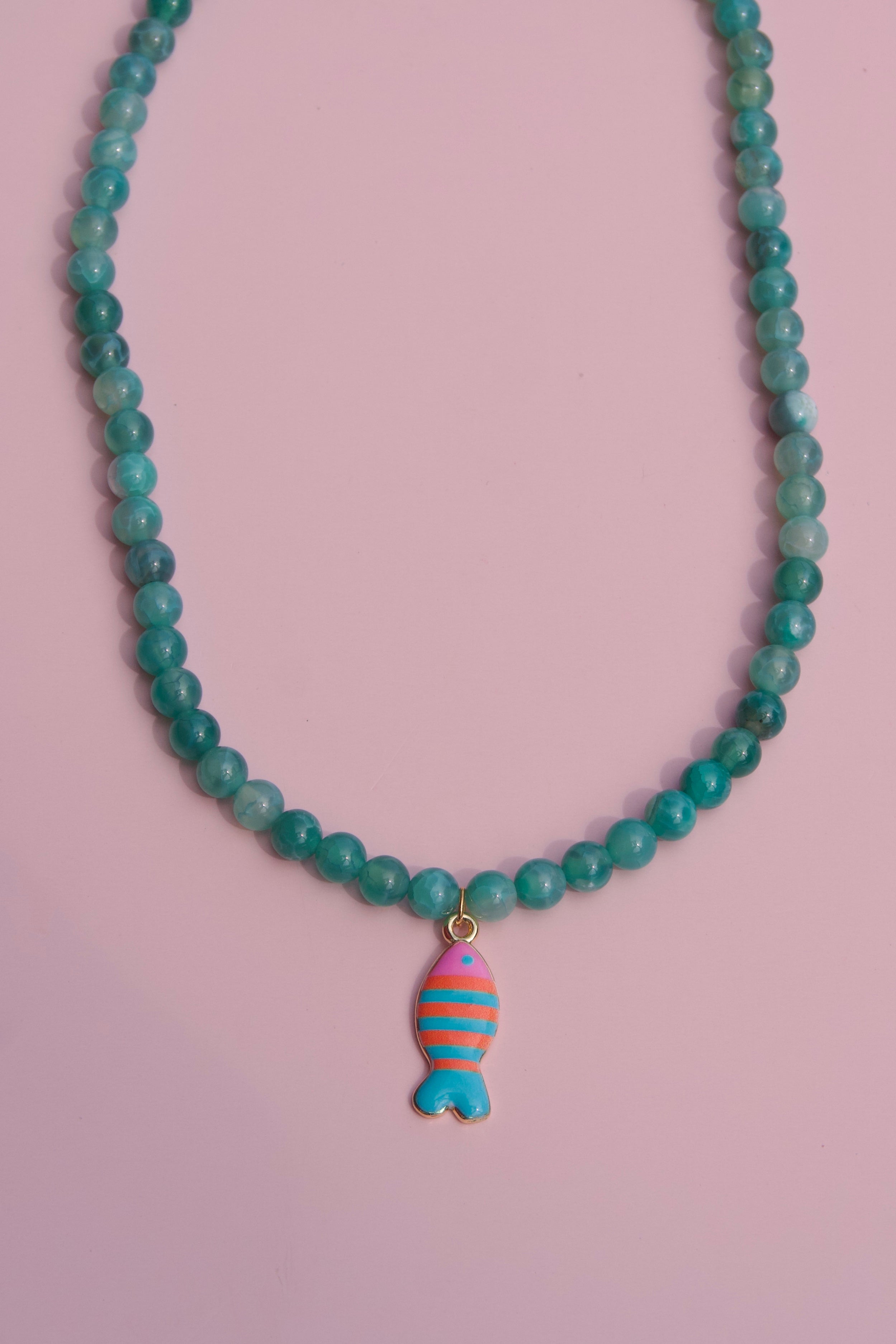 Jade fish necklace