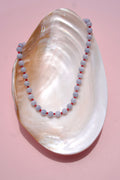 Pale Blue+Red necklace
