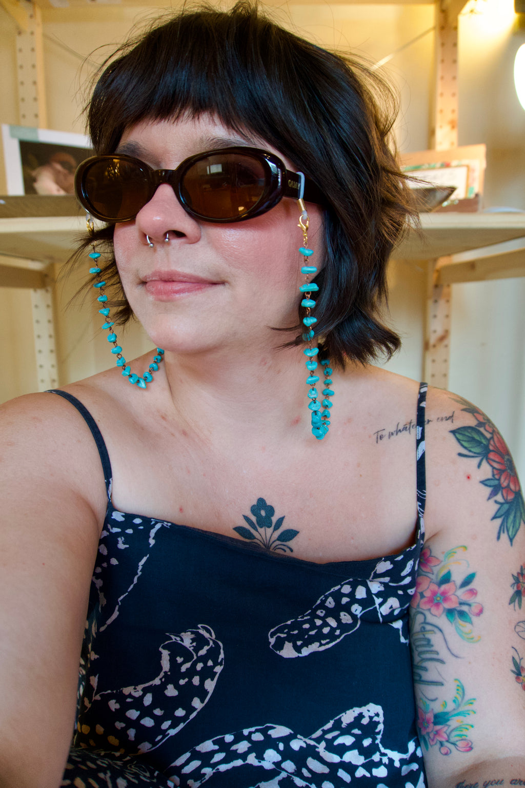 Turquoise glasses chain/necklace