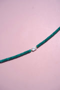 Malachite+pearl necklace