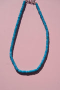 Turquoise blue beaded necklace