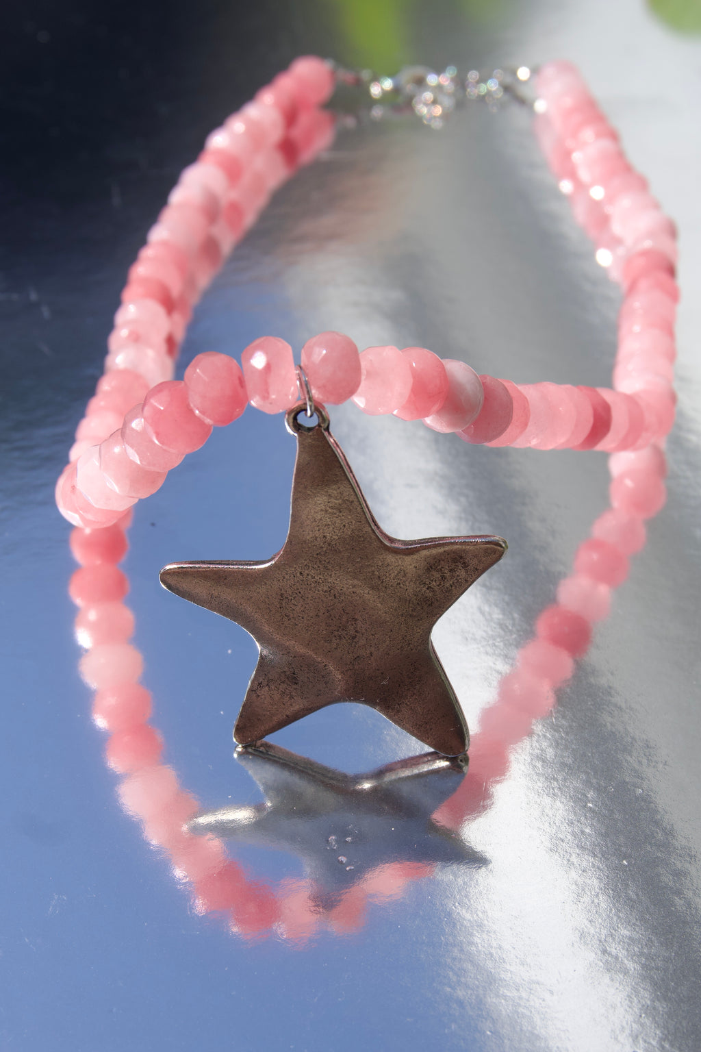 Pink stars necklace