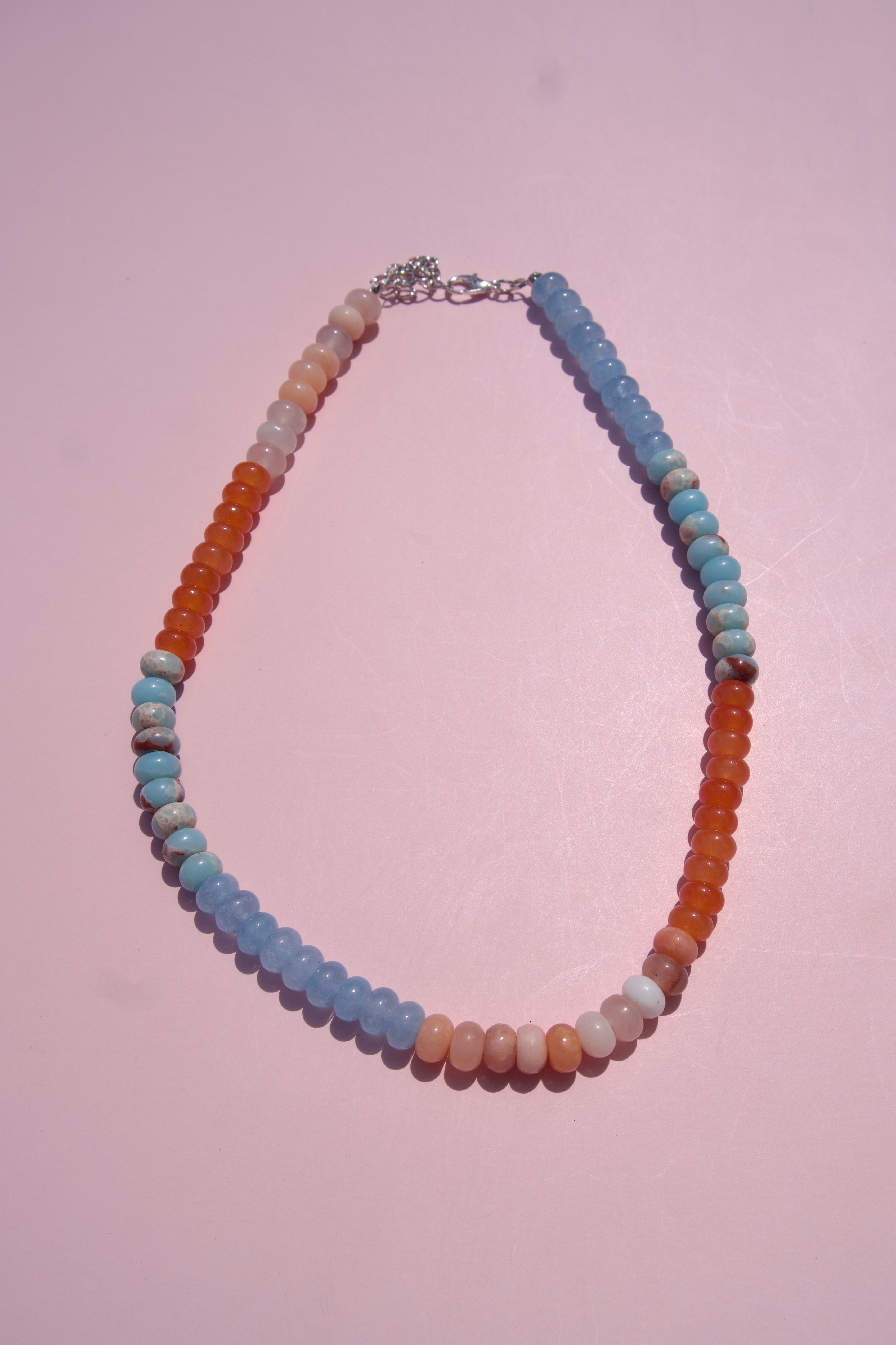 Orange & blue necklace