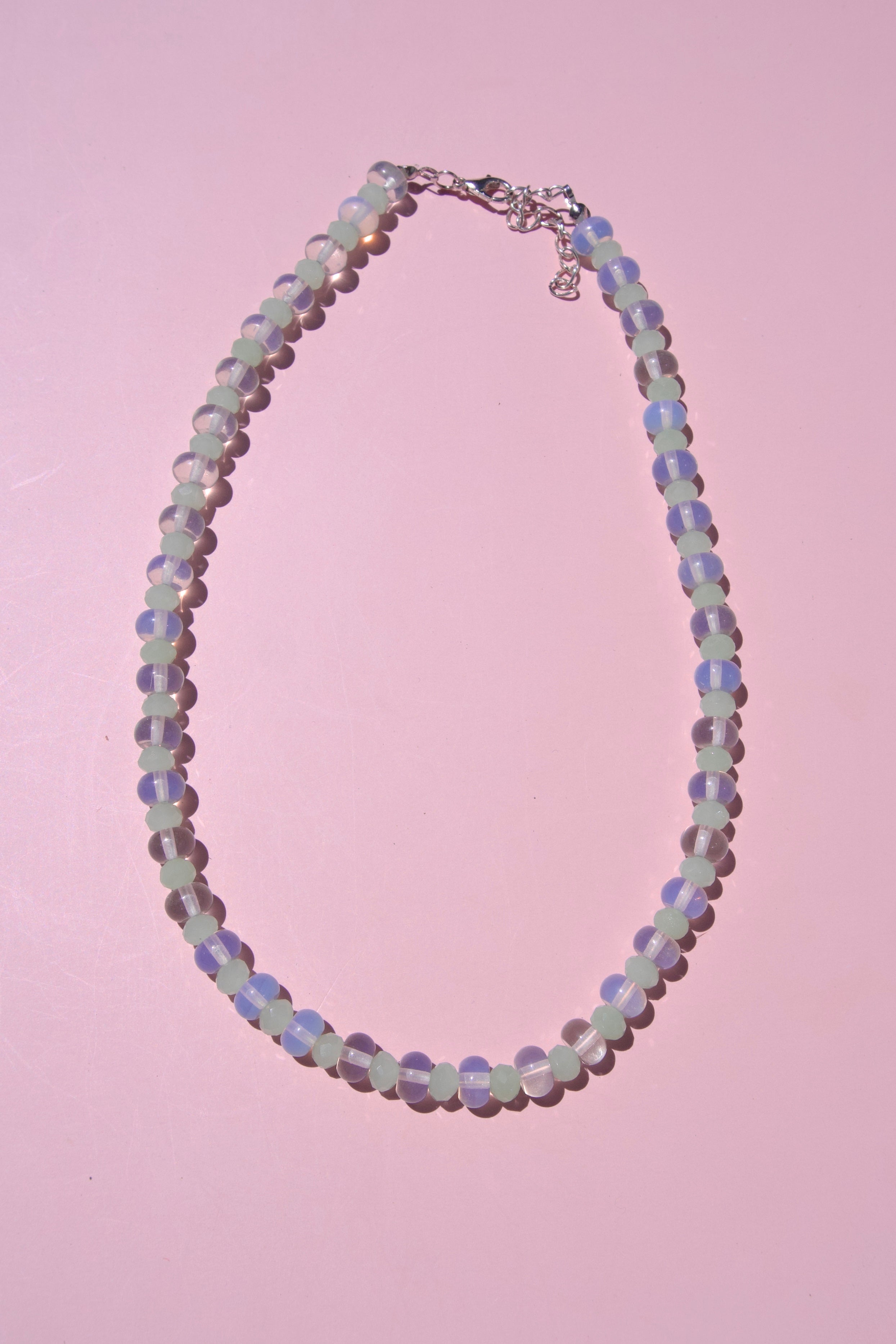 Opalite+sage necklace