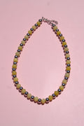 Lemon Jade + Silver necklace