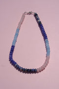 Purple+blue & blush necklace