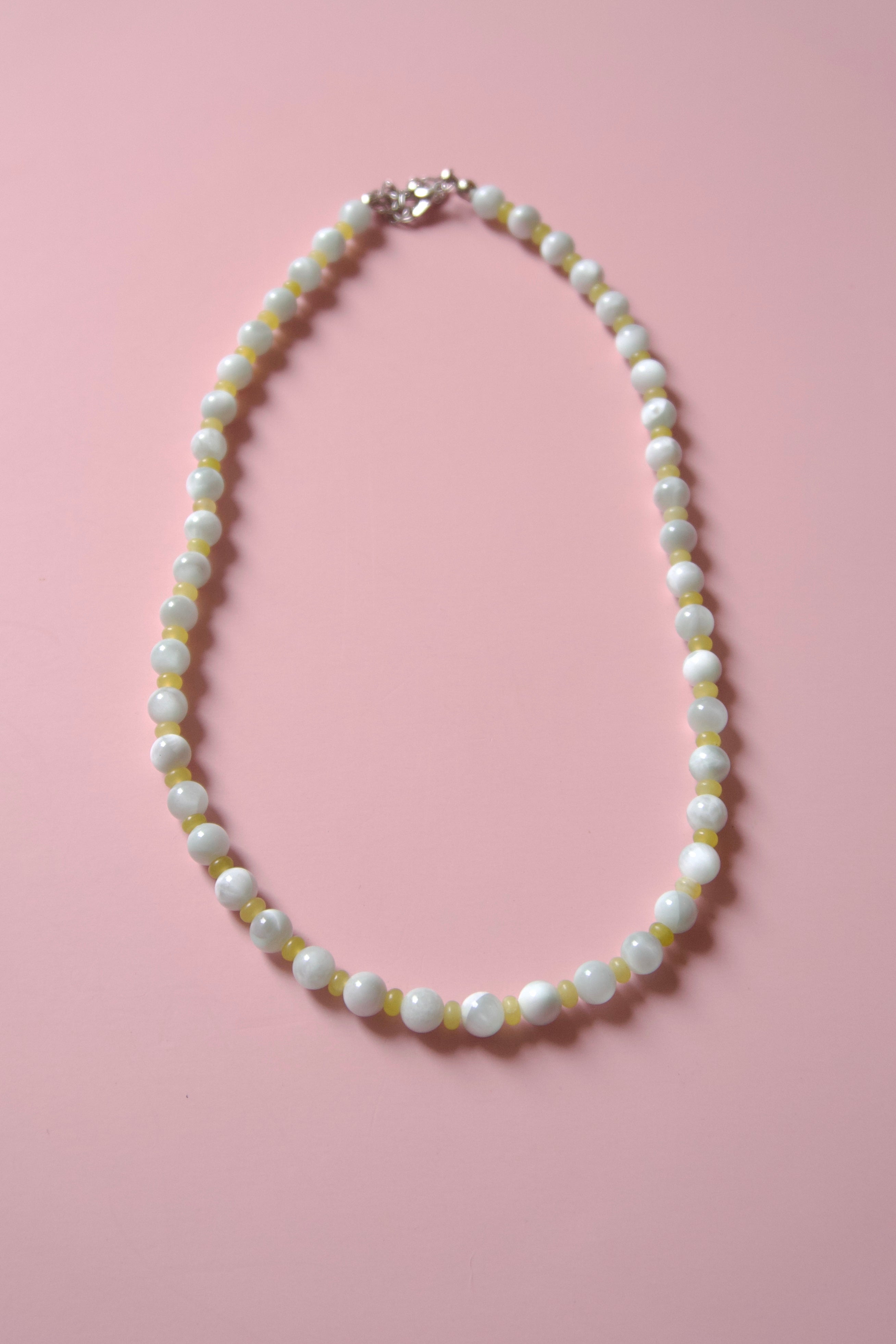 Marbled lemon pop necklace