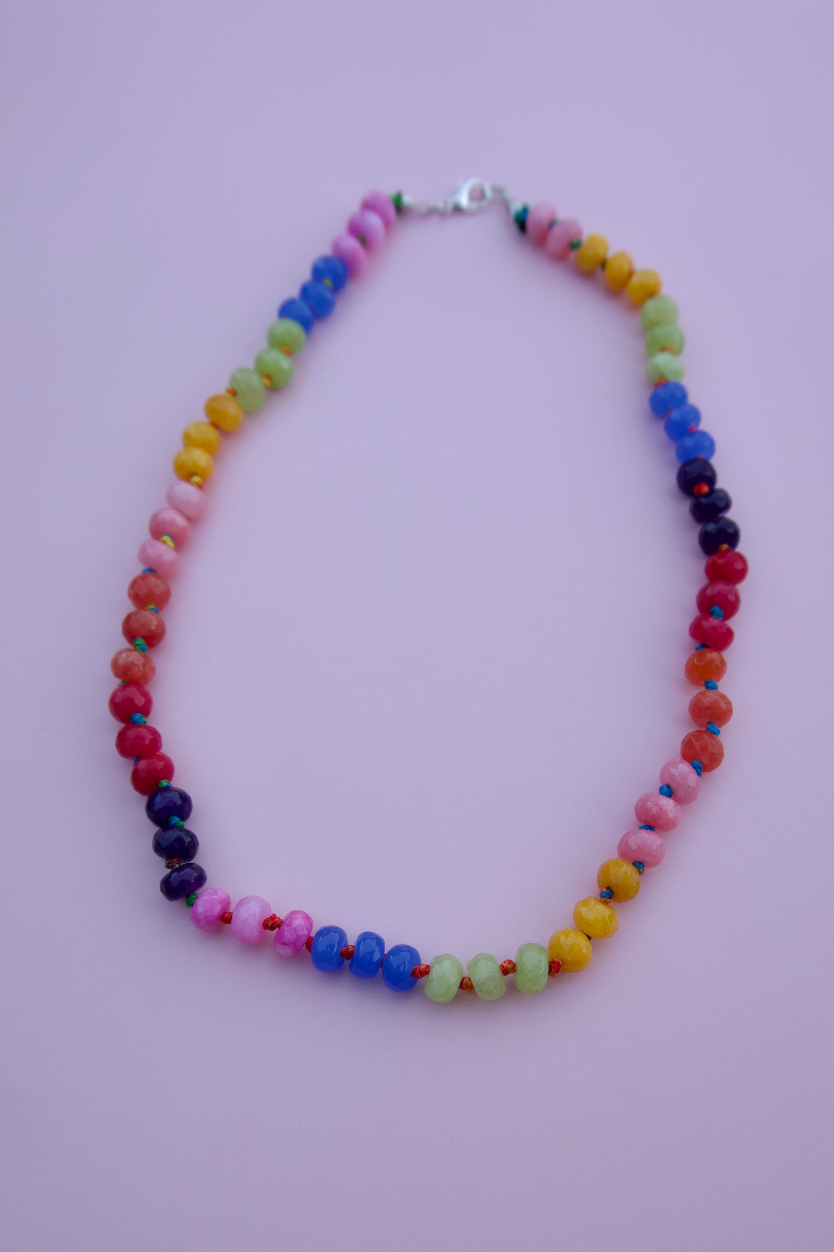 Multicolor gemstone necklace