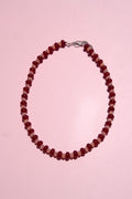 Maroon+blush sparkle necklace