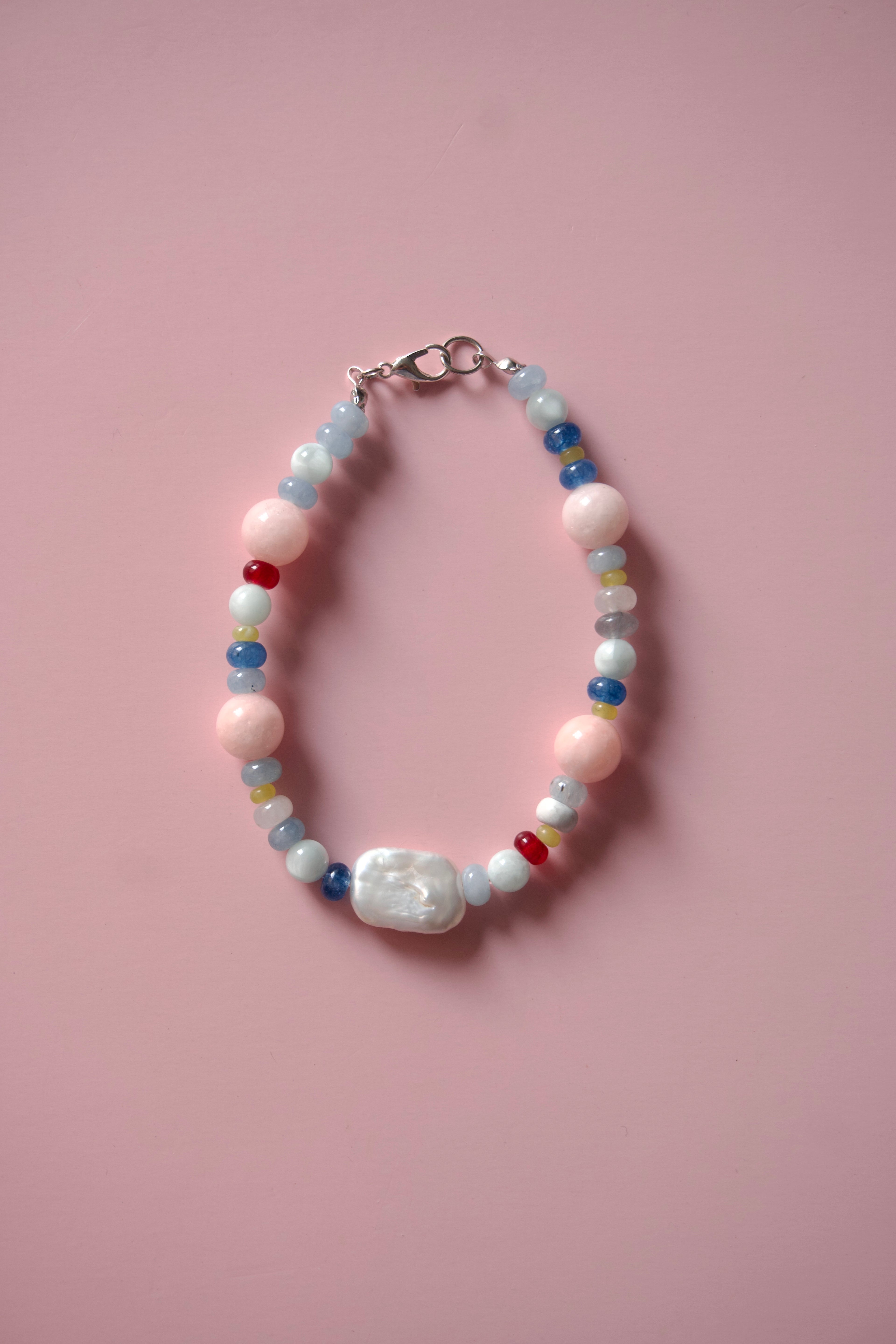 Pinks+blues bracelet