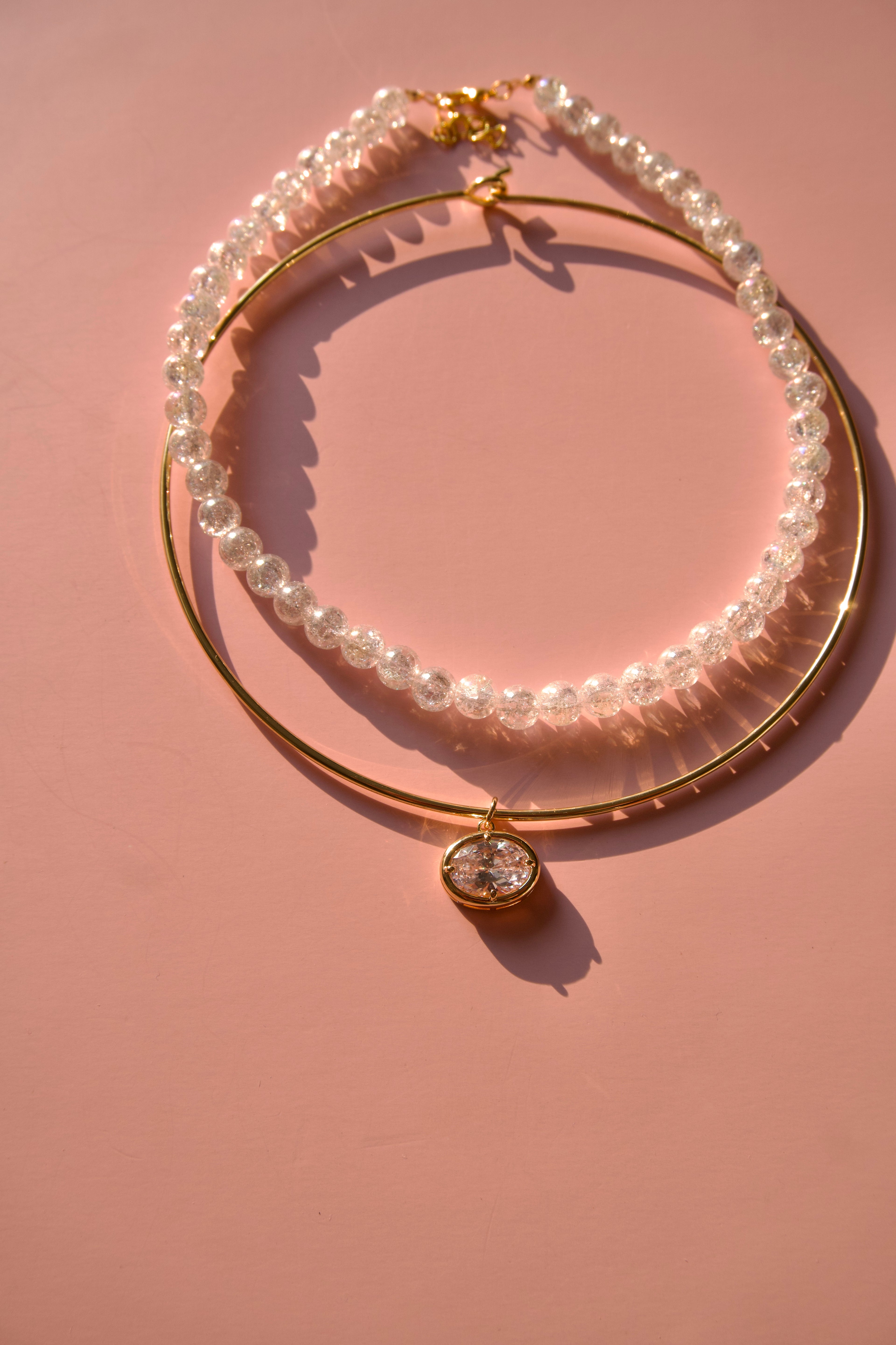 Clear super sparkly necklace