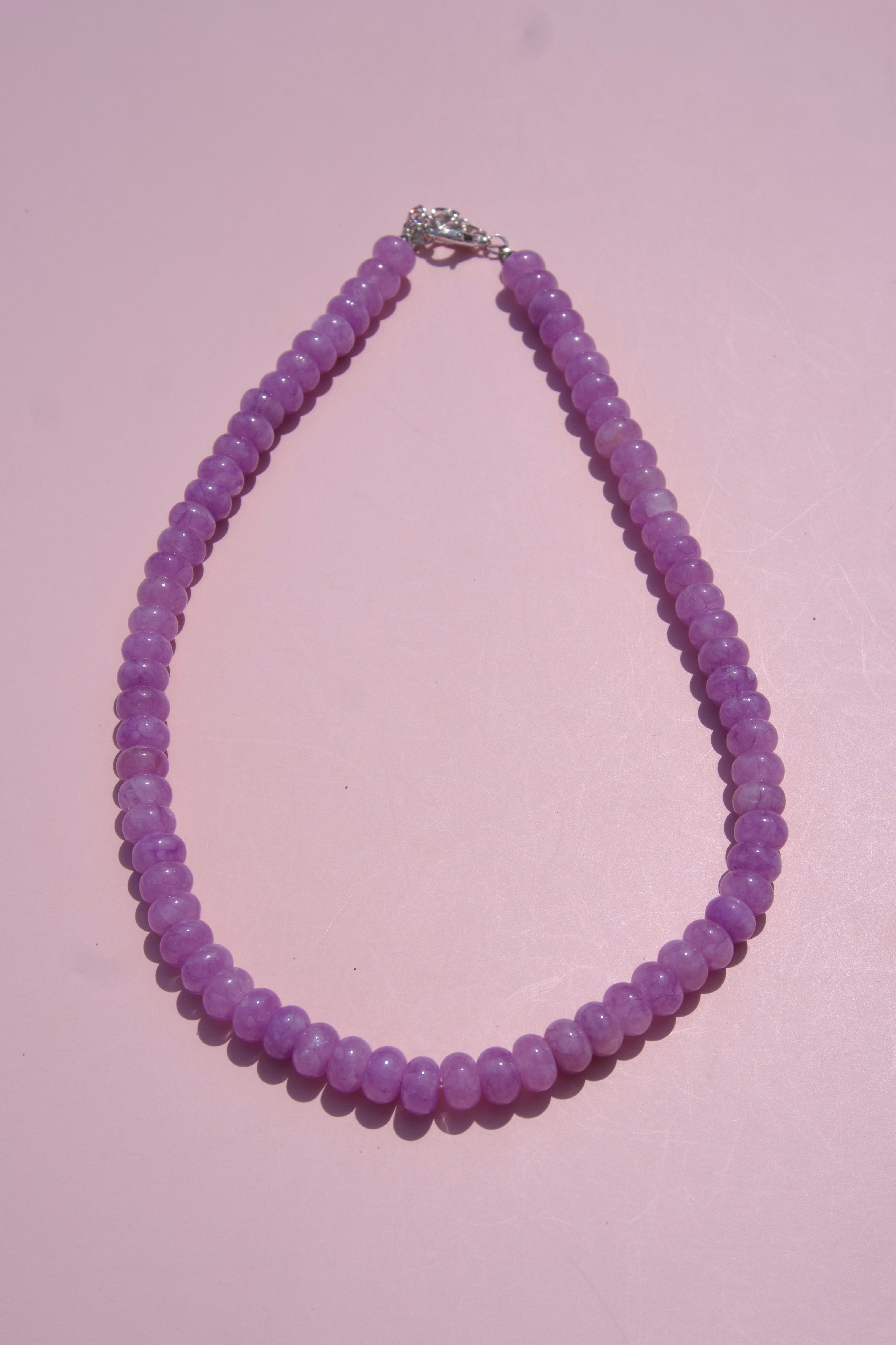 Lavender beaded necklace