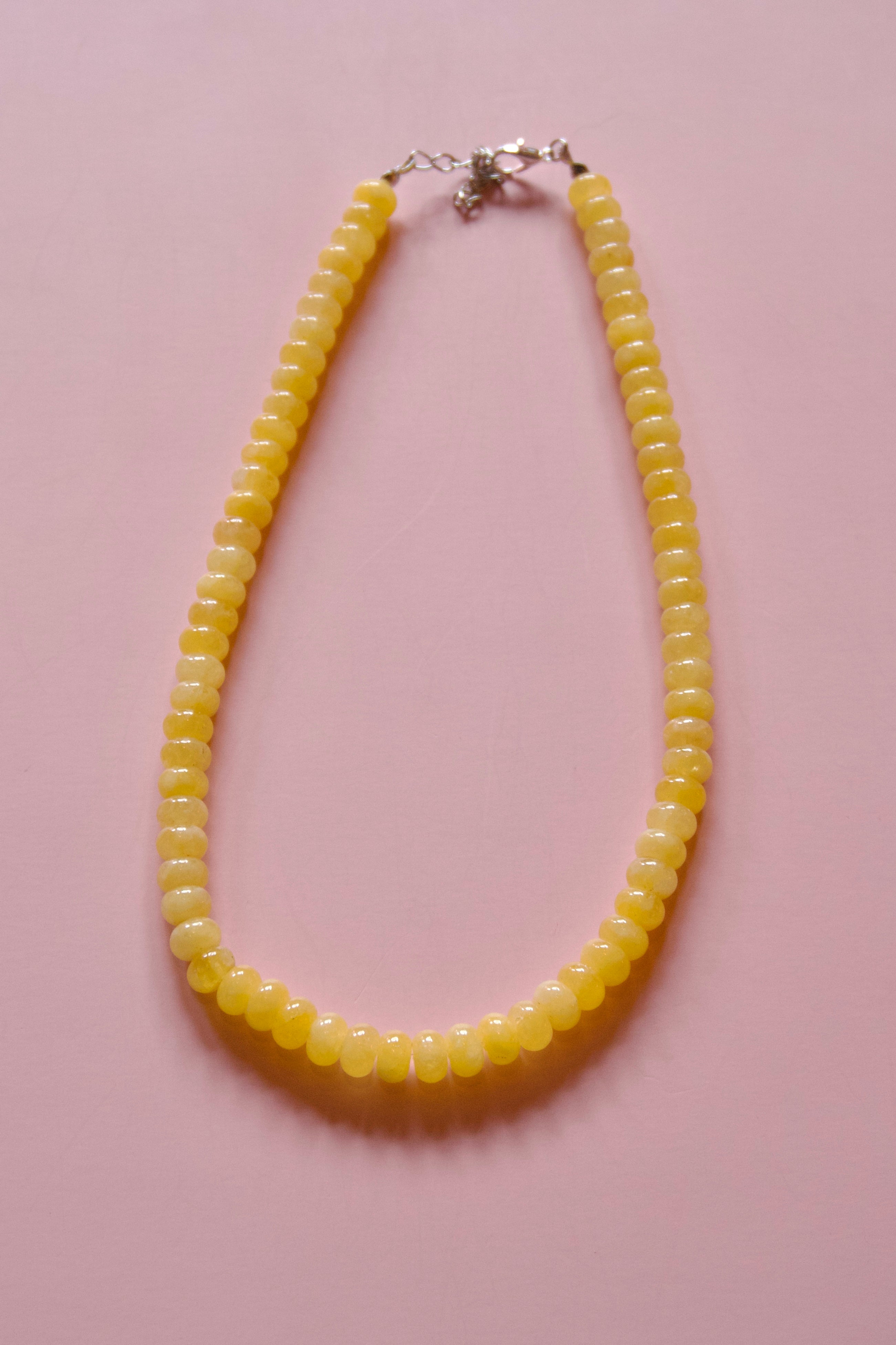 Yellow super sparkly necklace