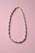 Yellow blue & green super sparkly necklace
