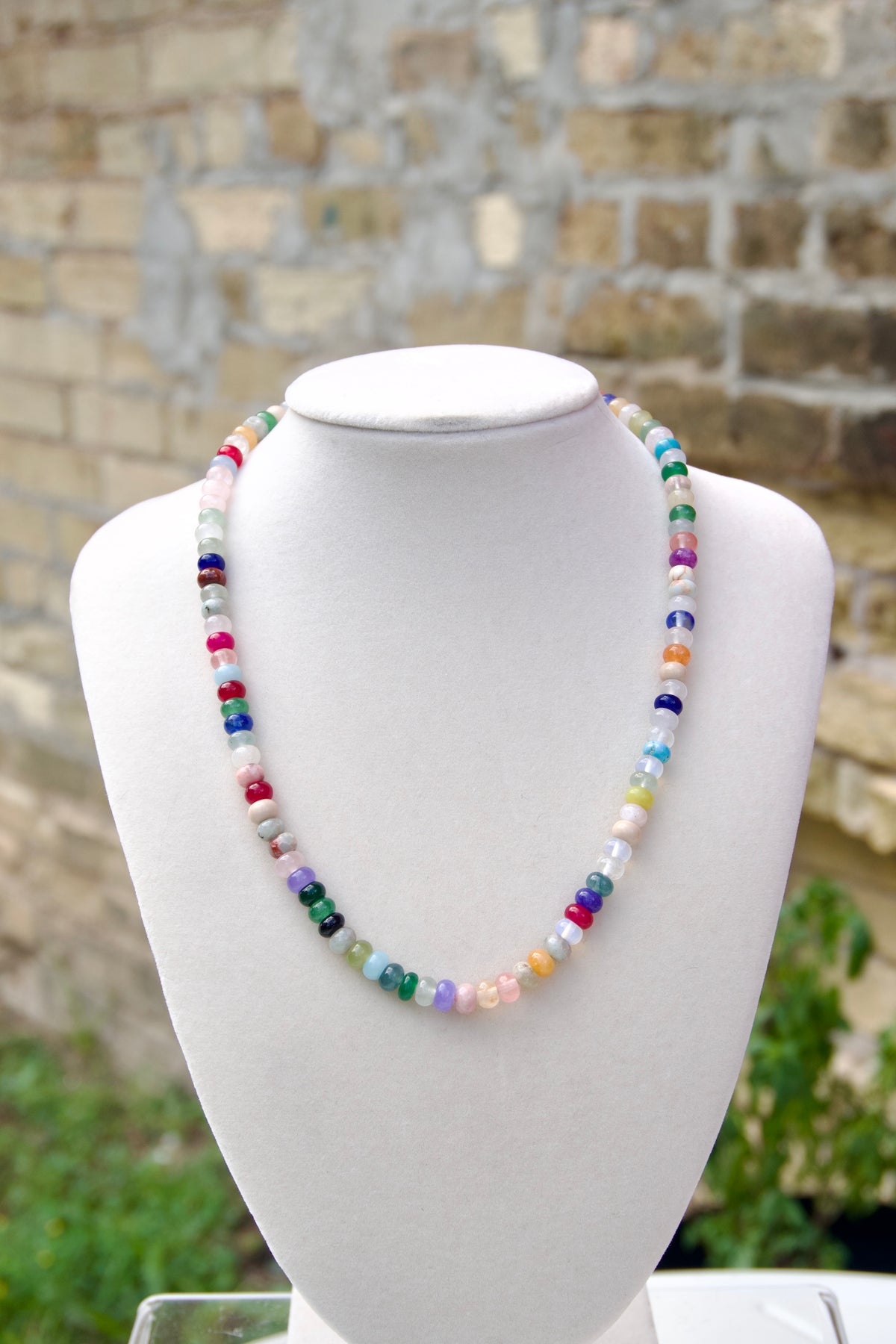 Multicolor gemstone necklace