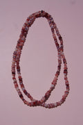 Vintage-pink gemstone wrap necklace