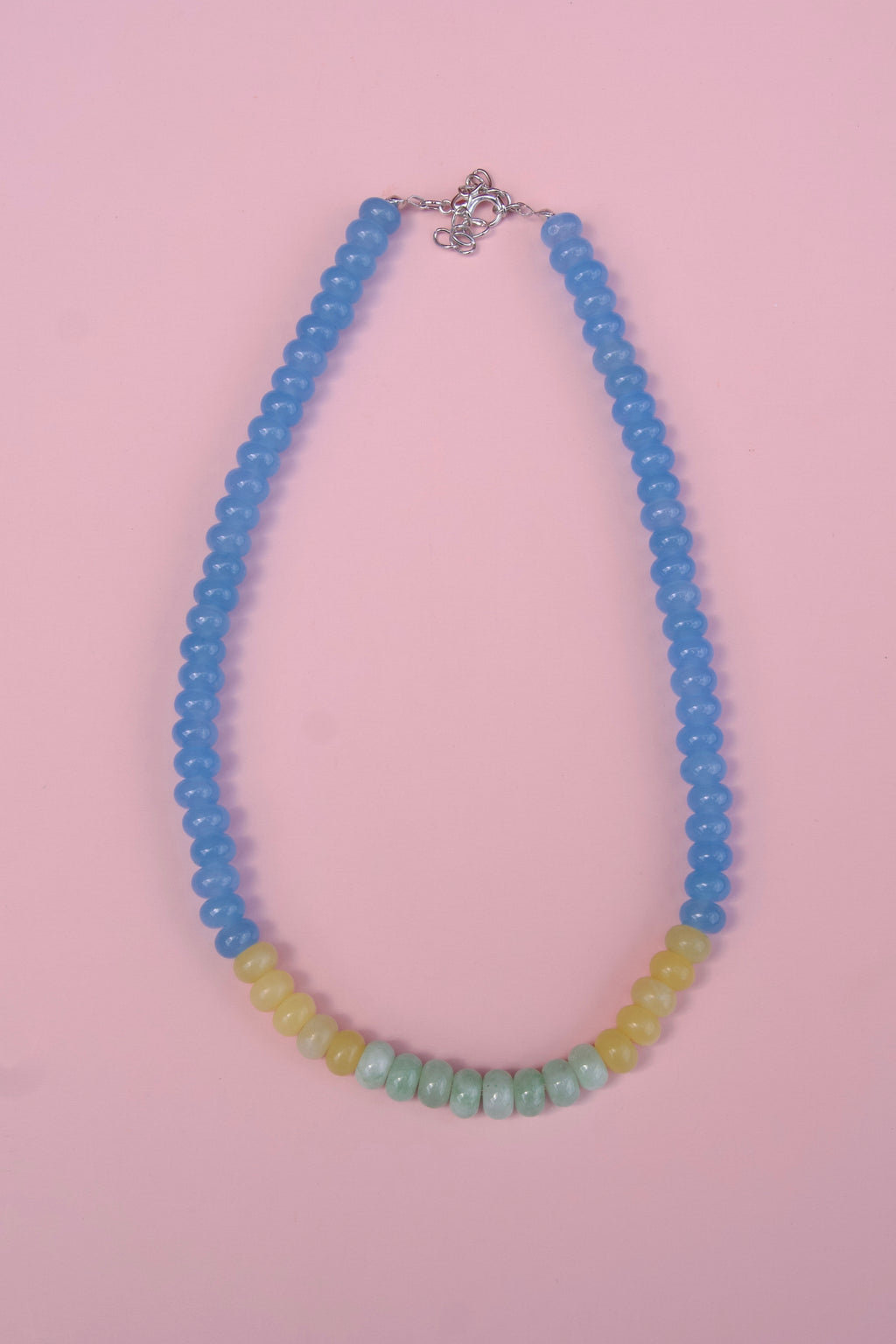 Blue+chartreuse+seafoam necklace