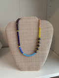 Blue color block SCRAPS necklace