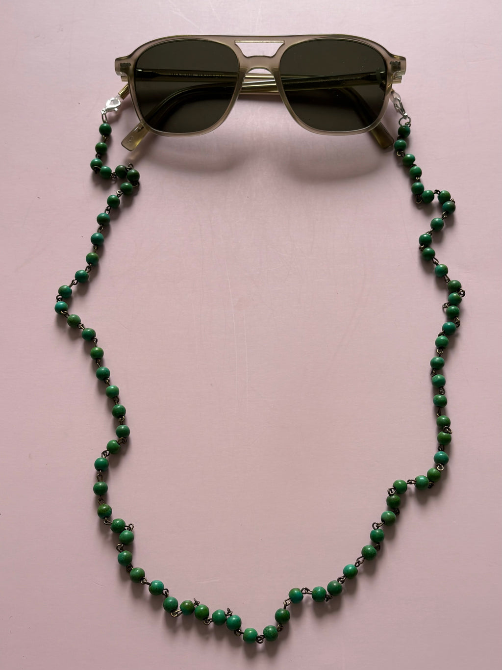 Green Jade glasses chain/necklace