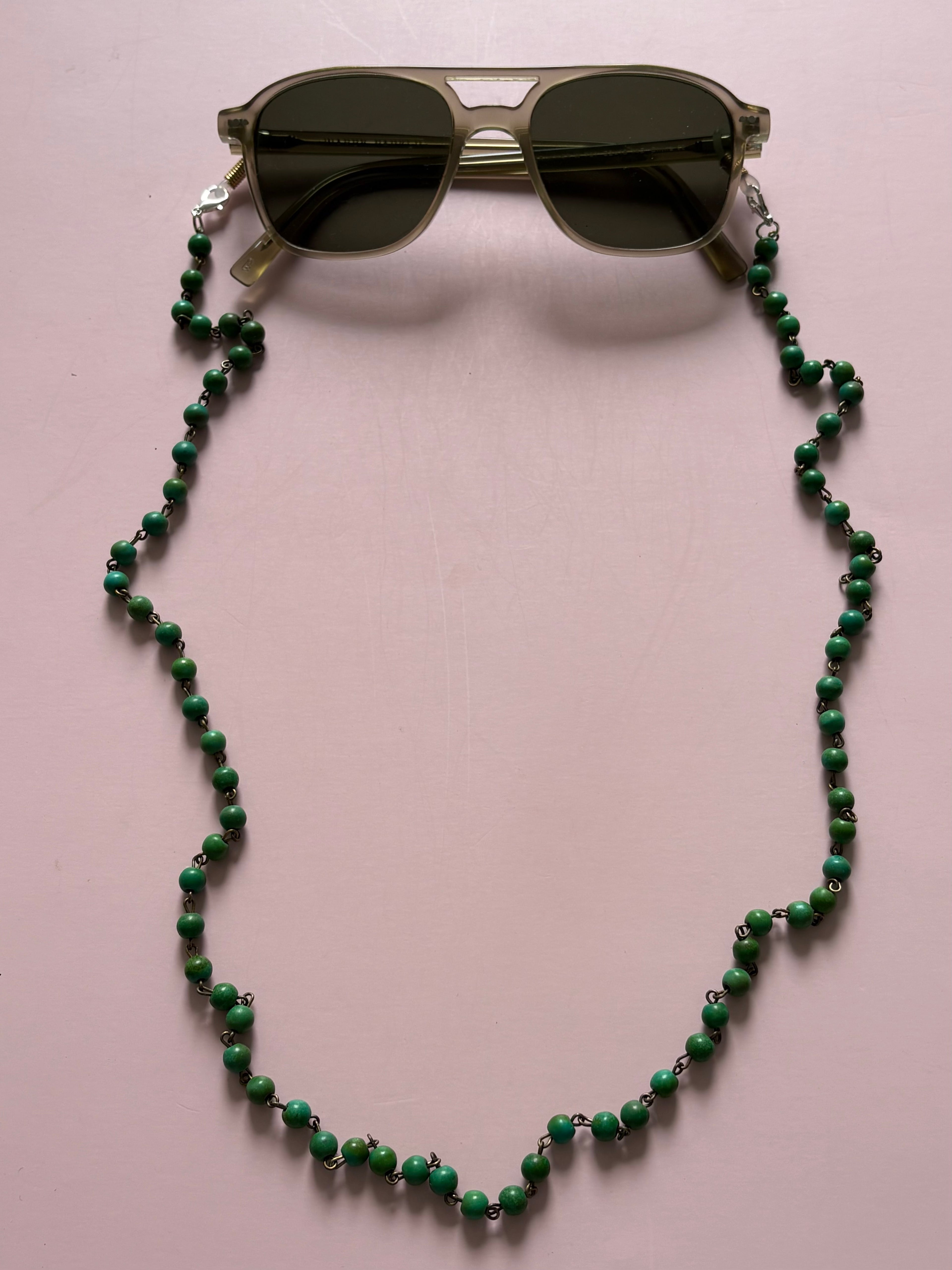 Green Jade glasses chain/necklace