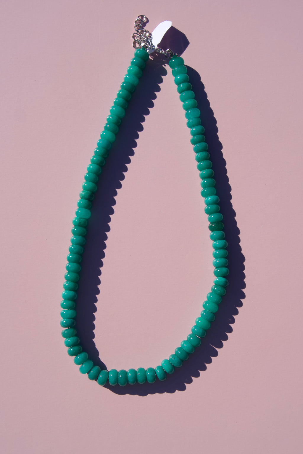 Teal beaded necklace