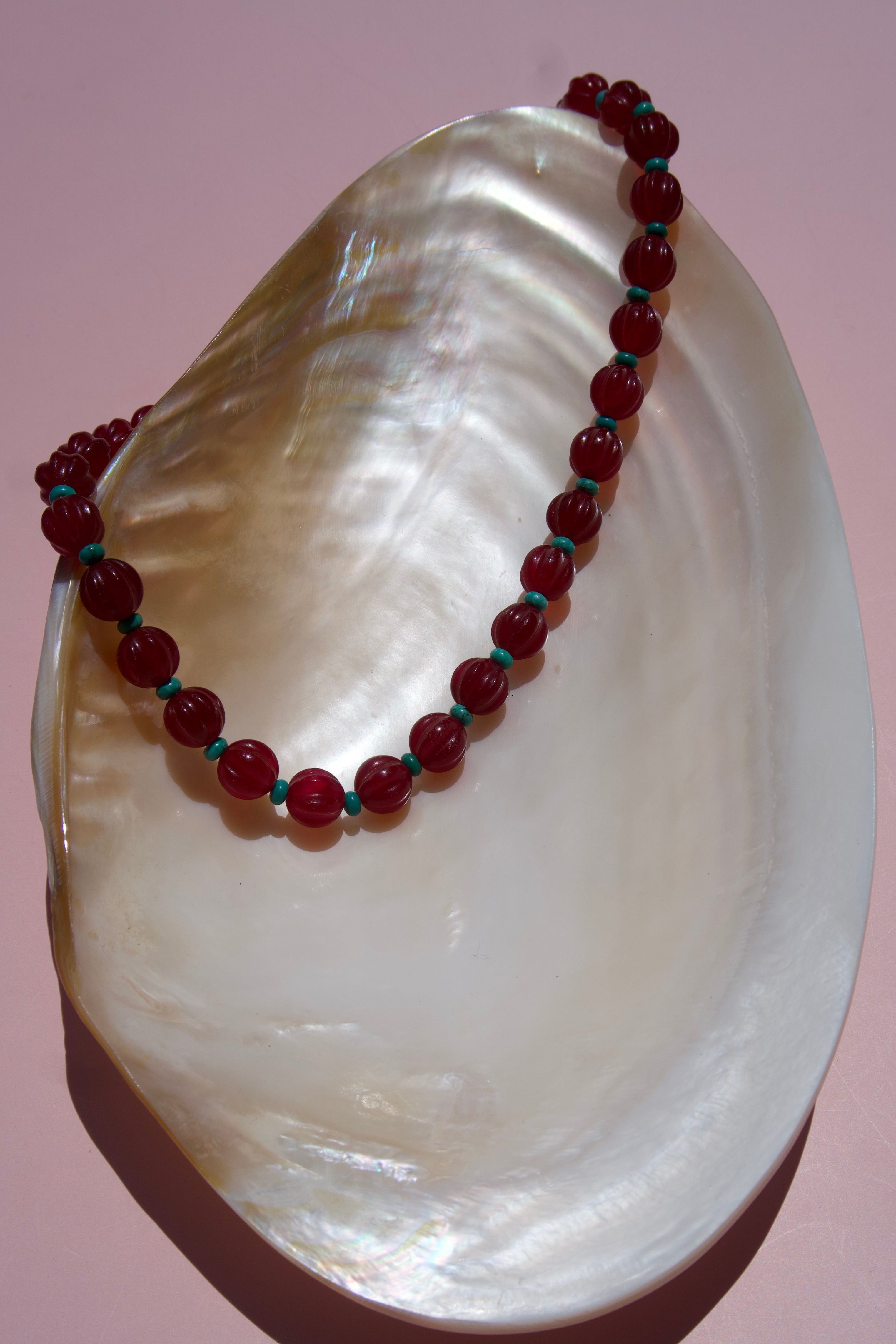 Maroon+Turquoise necklace