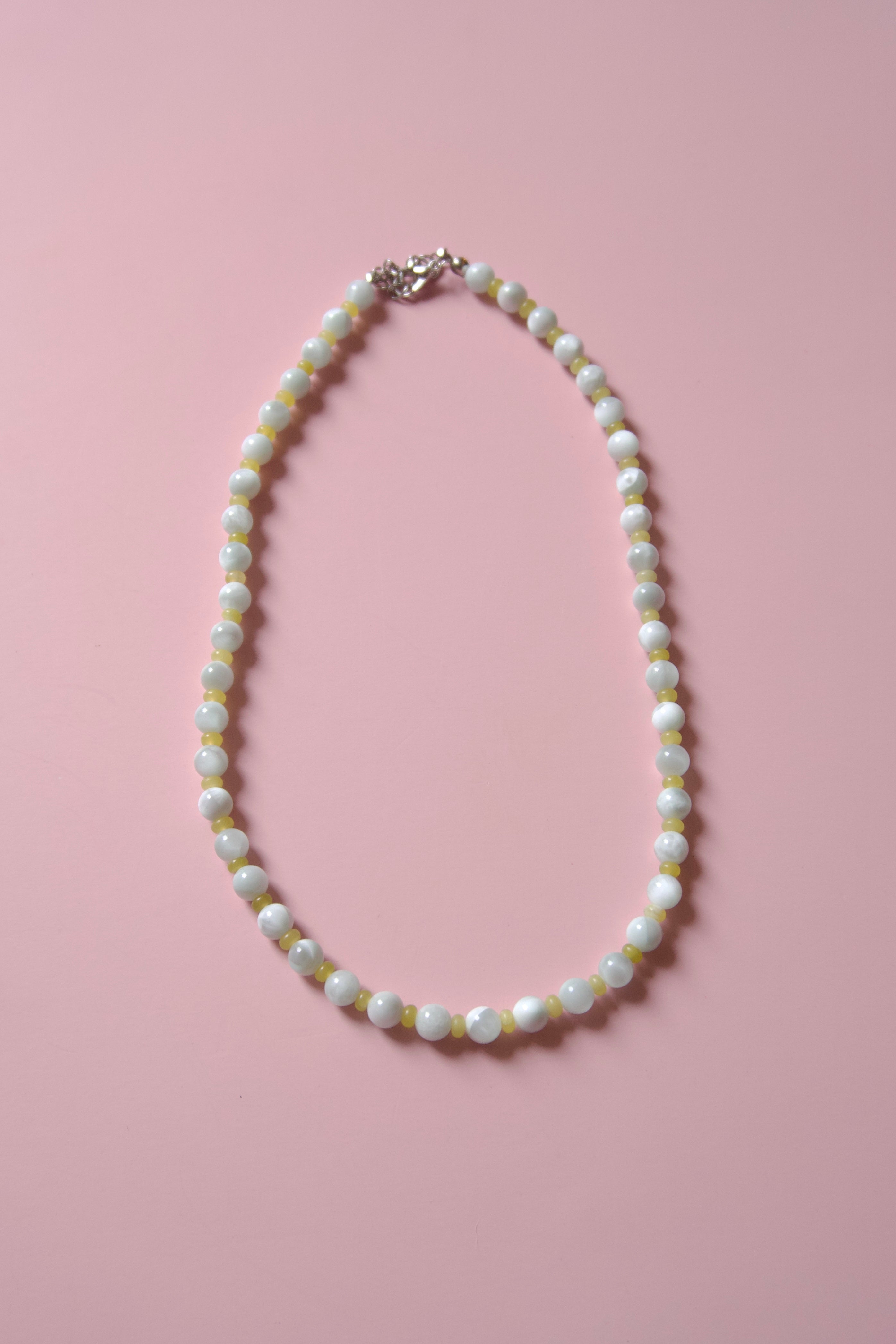 Marbled lemon pop necklace